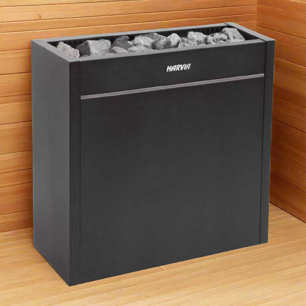 Harvia Virta Pro HL Series Heavy-Duty Electric Sauna Heater With Xenio CX45 Control Panel, Power Extension Unit & Sauna Stone