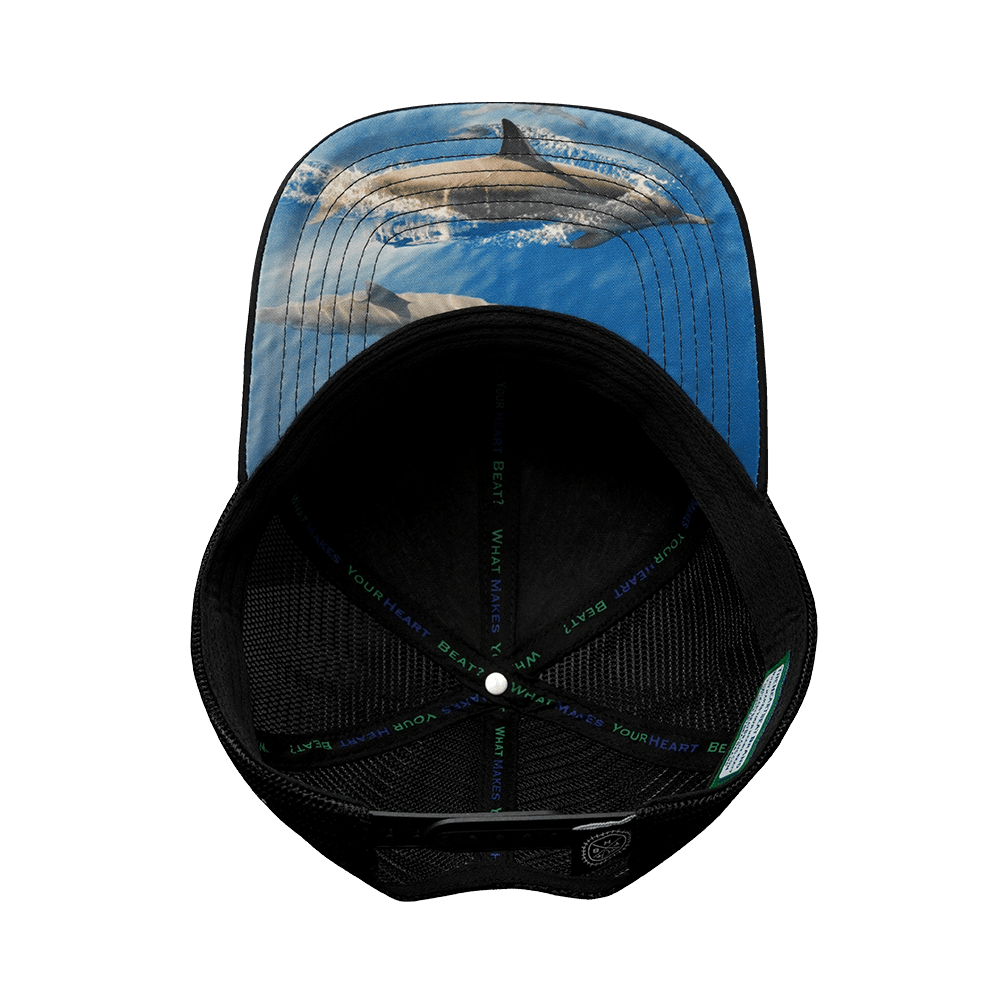 Hawaii Hat - Baseball Hat Fit - Cork - Black - Trucker Mesh