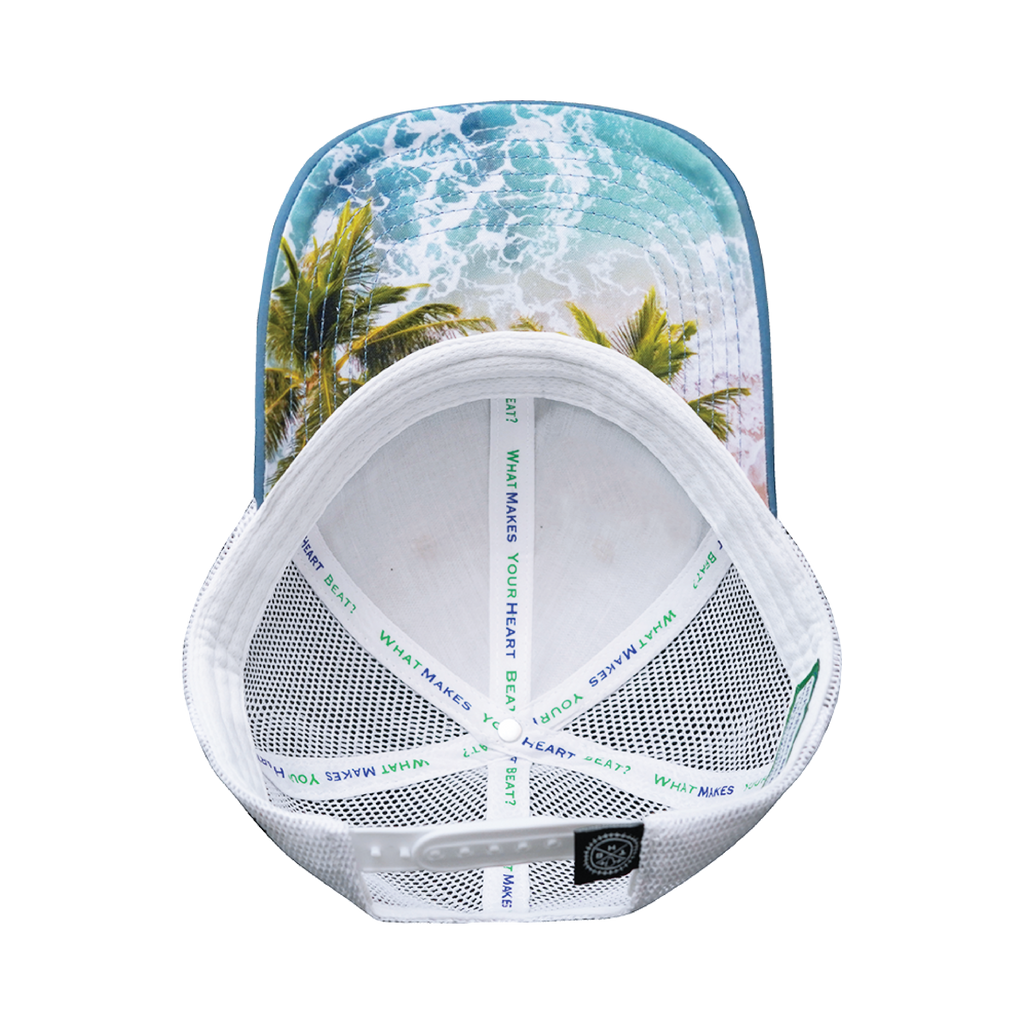 Hawaii Hat - Low Profile - Cork - Sea Blue / White - Trucker Mesh