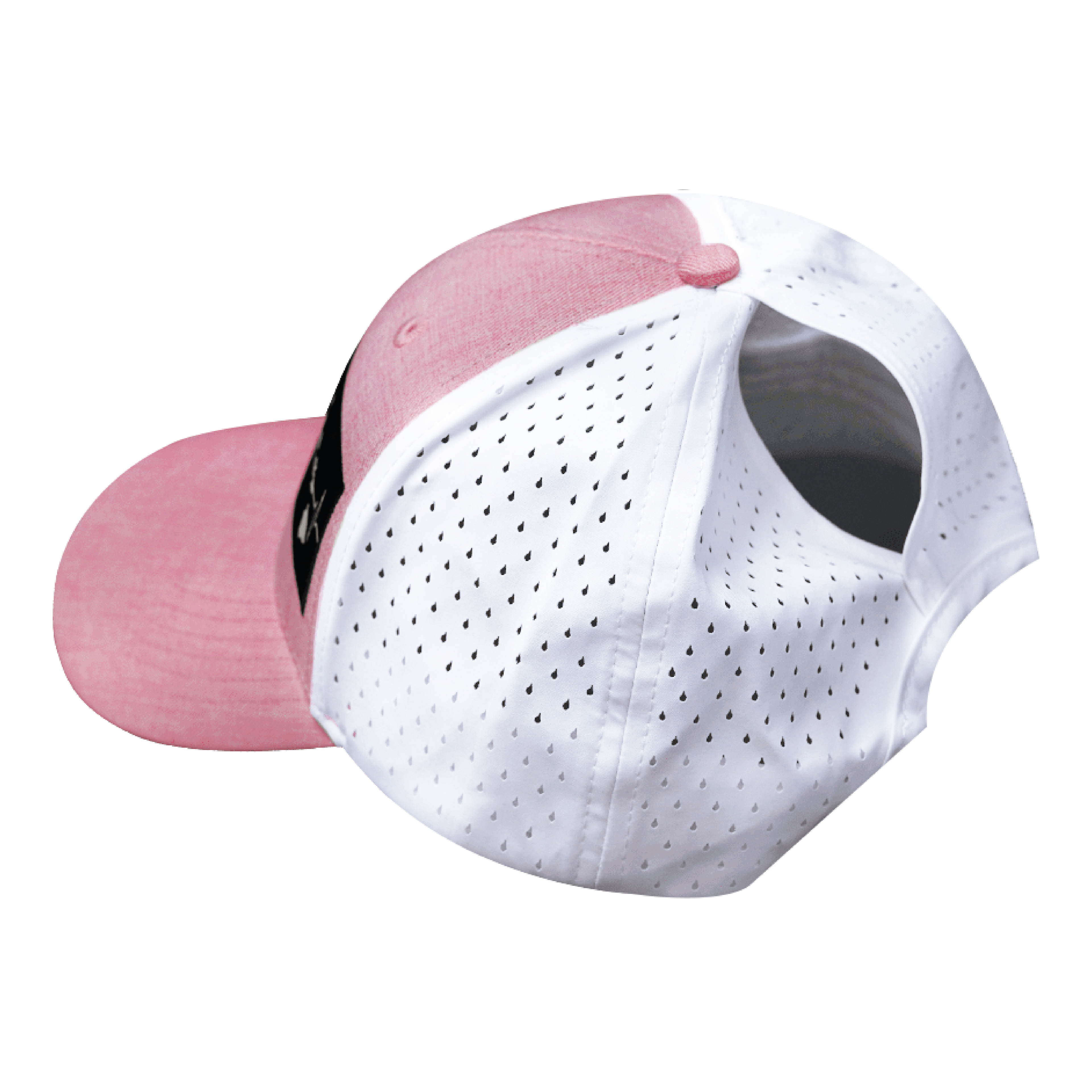 Hawaii Hat - Low Profile - Ponytail - Pink / White - Laser Mesh