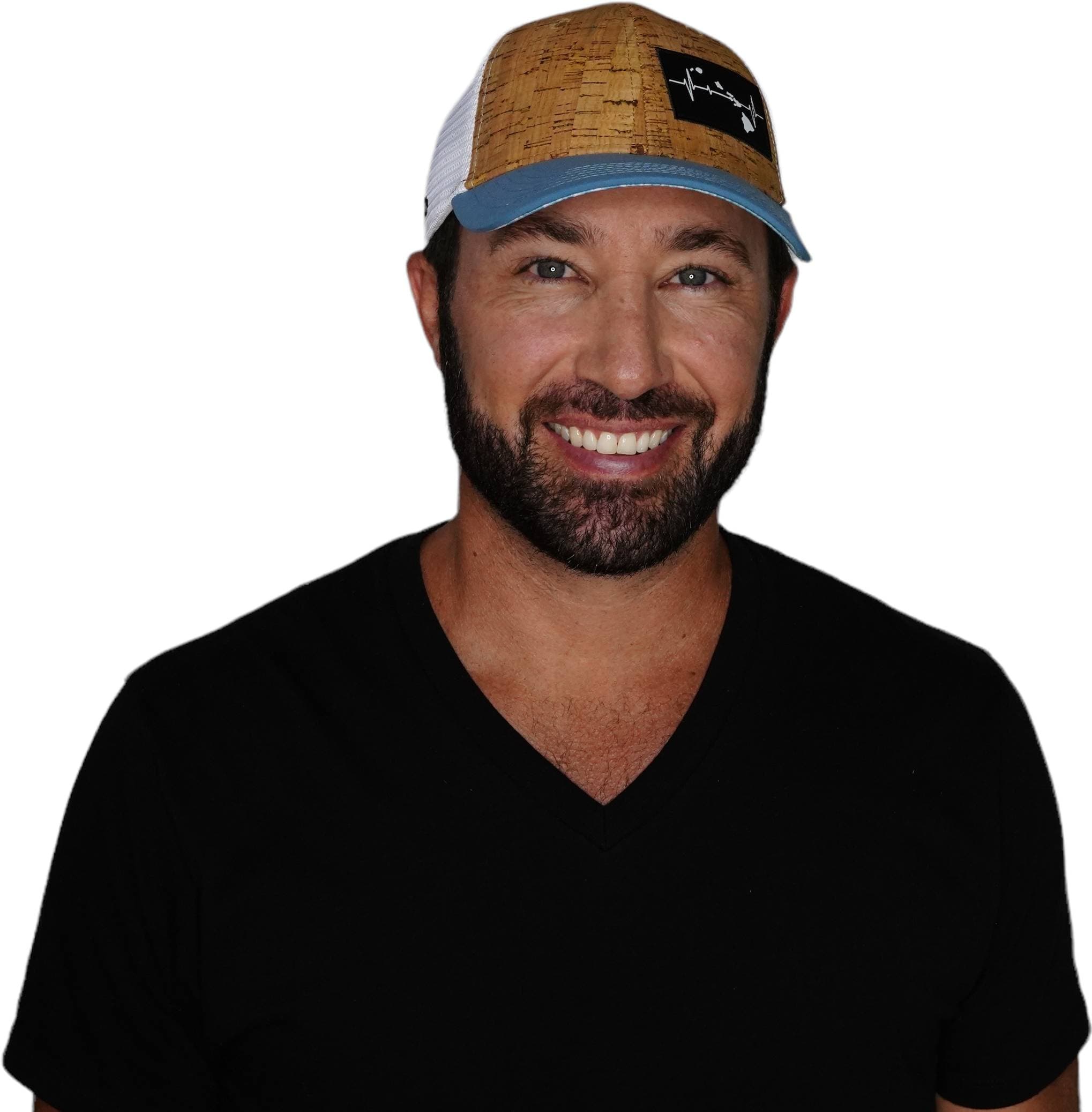 Hawaii Hat - Low Profile - Cork - Sea Blue / White - Trucker Mesh
