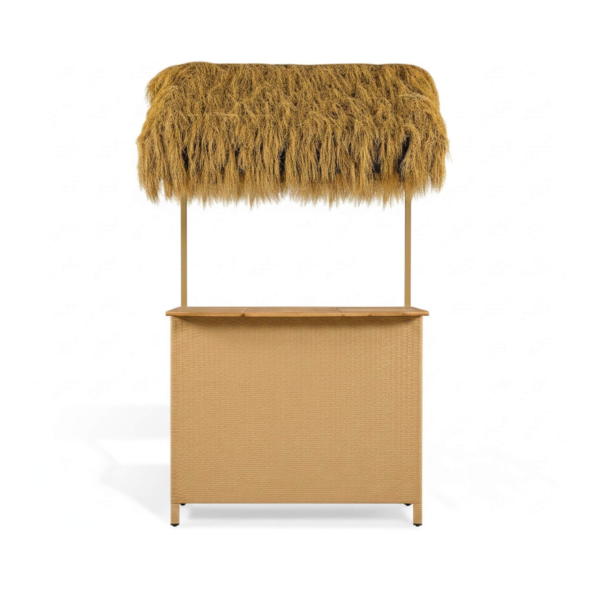 Alora 3-Piece Hawaiian Bar-Height Patio Set With Grass Canopy And Stools (SAK63047) – SAKSBY WHOLESALE