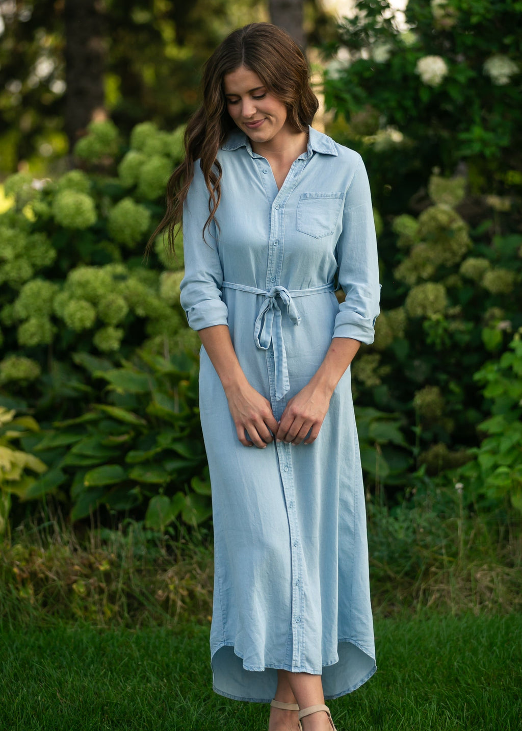 Inherit Co. Hazel Chambray Long Sleeve Dress — packaging
