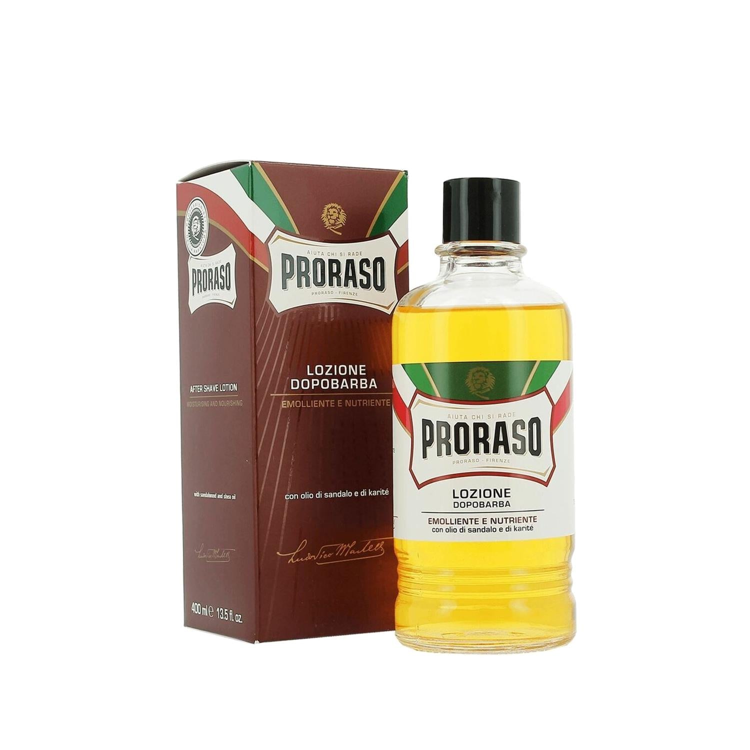 Proraso Sandalwood After Shave Lotion - 13.53 fl oz, Soothing & Moisturizing for Men, Reduces Irritation