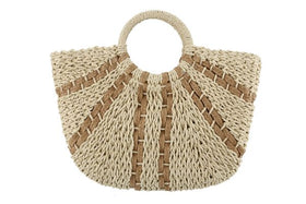 Ladies Natural Straw Handbag