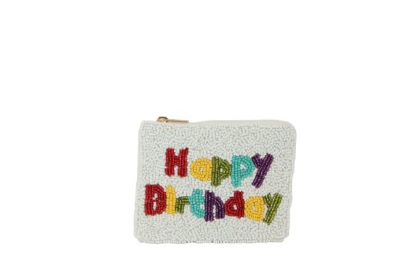 KADOU BOUTIQUE Beaded Coin Purse — detail close-up