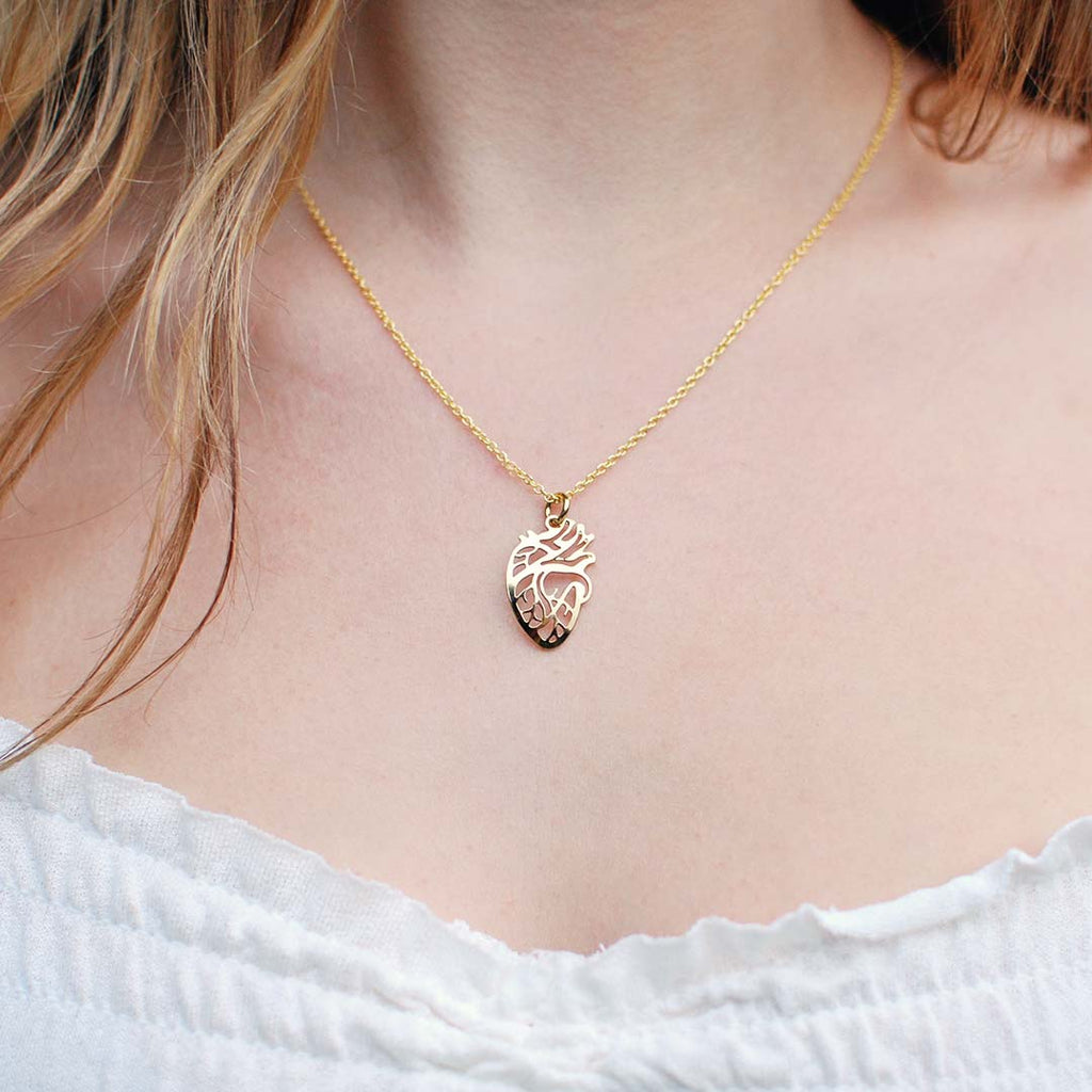 Princess Awesome & Boy Wonder Anatomical Heart Necklace — construction detail