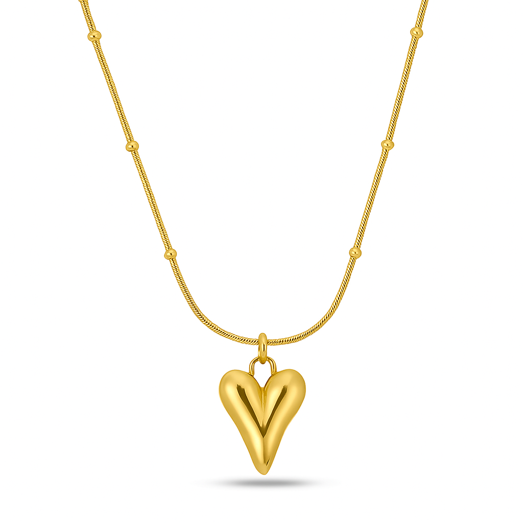 SORI STYLE Heart Ball Pendant Necklace Dainty Love Charm Jewelry Gift — main product shot
