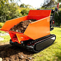 Heavy-Duty 1100LBS 10HP Gas-Powered Track Barrow With Hydraulic Assist (SAK48291) – SAKSBY WHOLESALE, view 3