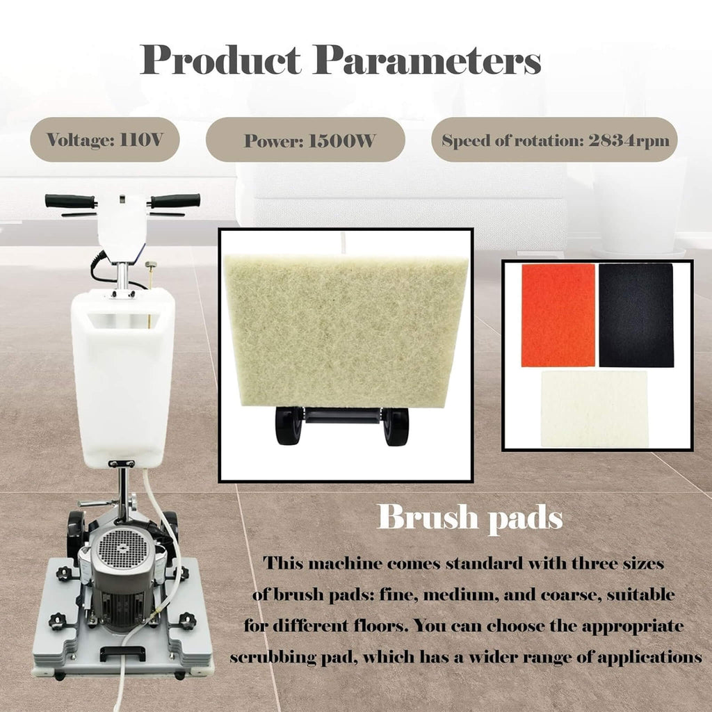 Heavy-Duty 110V Multi Functional Electric Floor Polishing Machine (SAK31859) – SAKSBY WHOLESALE, view 3