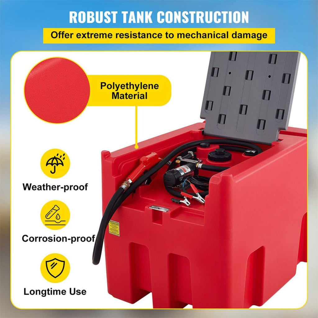 Heavy-Duty 116 Gal Portable Diesel Fuel Transfer Tank With Automatic Pump & Hose (SAK77594) – SAKSBY WHOLESALE, view 4