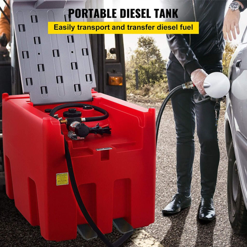 Heavy-Duty 116 Gal Portable Diesel Fuel Transfer Tank With Automatic Pump & Hose (SAK77594) – SAKSBY WHOLESALE, view 3