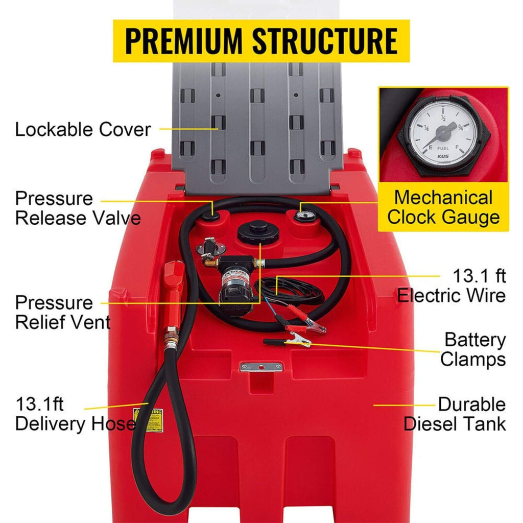 Heavy-Duty 116 Gal Portable Diesel Fuel Transfer Tank With Automatic Pump & Hose (SAK77594) – SAKSBY WHOLESALE, view 7