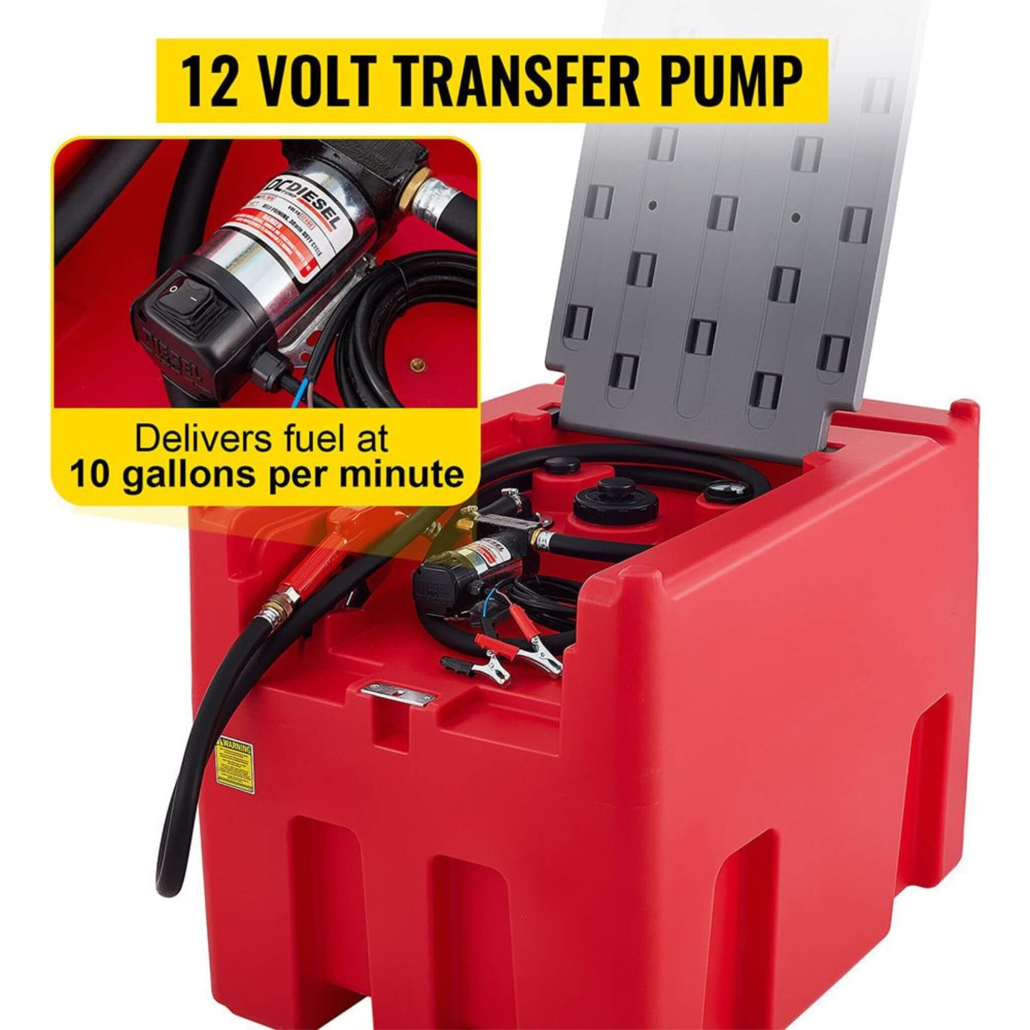 Heavy-Duty 116 Gal Portable Diesel Fuel Transfer Tank With Automatic Pump & Hose (SAK77594) – SAKSBY WHOLESALE, view 9