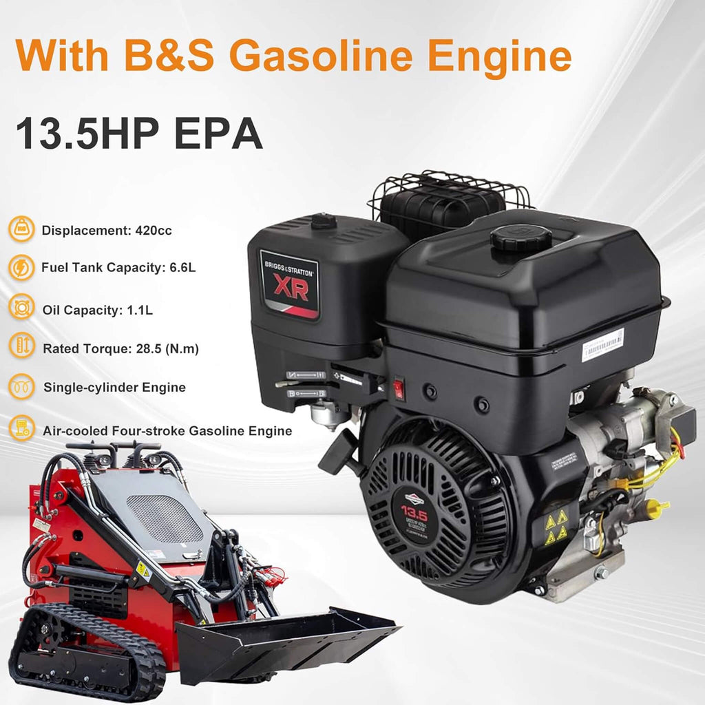 Heavy-Duty 13.5HP Mini Crawler Skid Steer Loader With Bucket (SAK39052) – SAKSBY WHOLESALE, view 7