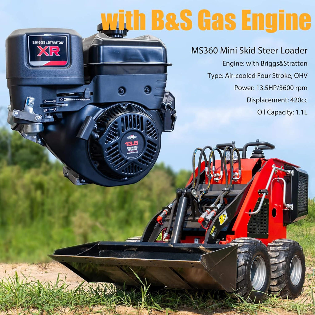 Heavy-Duty 13.5HP Mini Gas Skid Steer Loader With Wide Bucket (SAK69105) – SAKSBY WHOLESALE, view 5