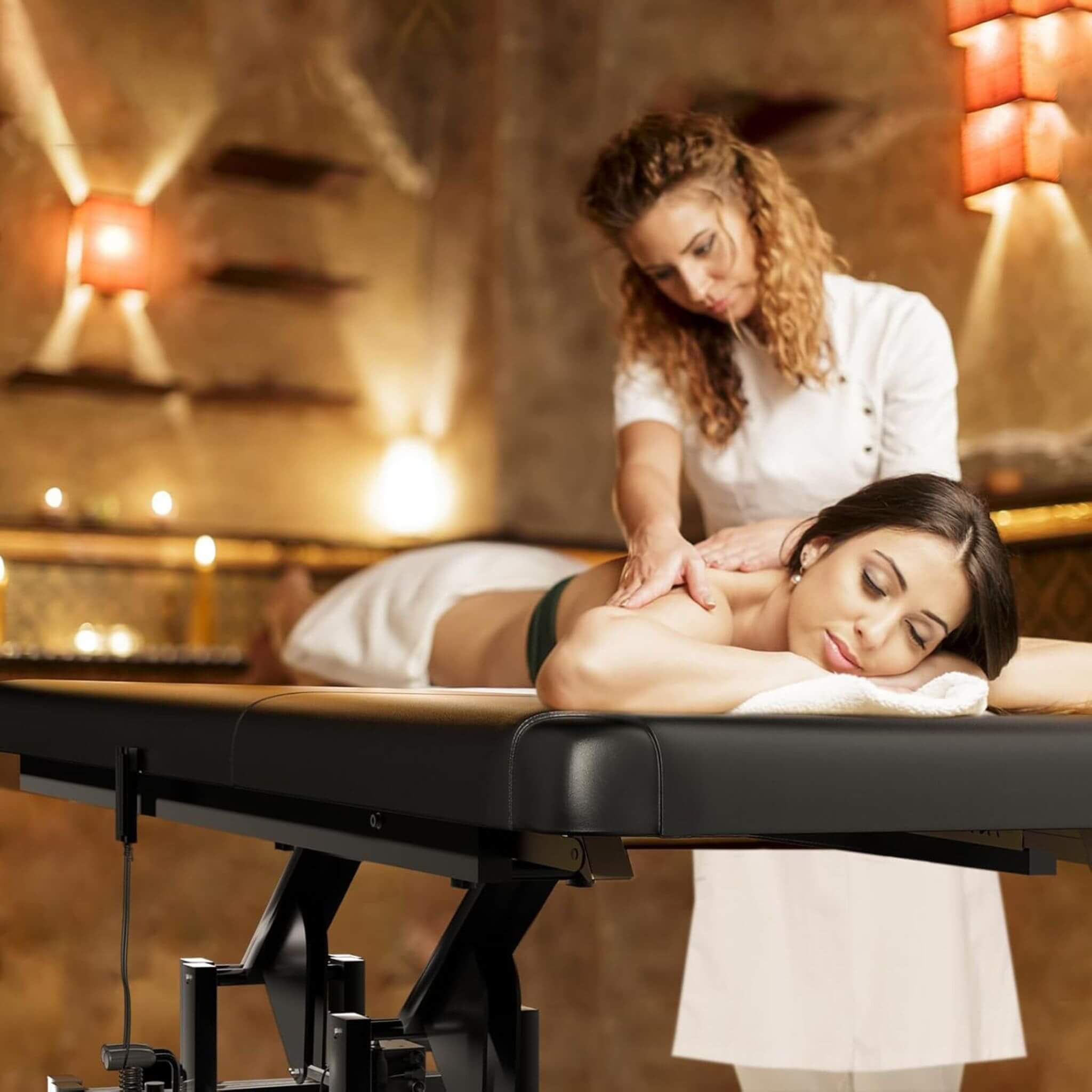 Heavy-Duty 1500 LBS Adjustable Electric Massage Table With Lift (SAK74105) – SAKSBY WHOLESALE, view 4