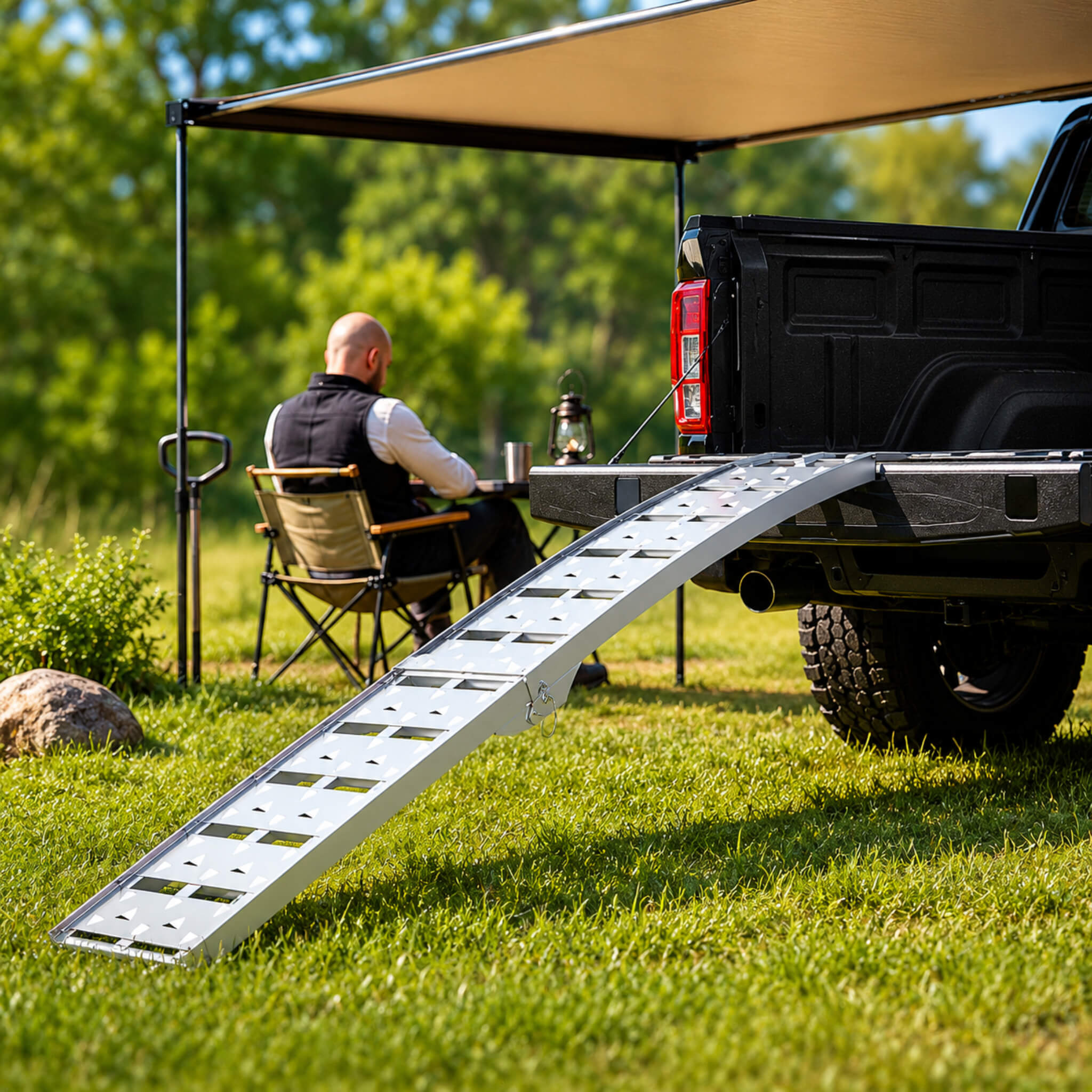 Heavy-Duty 1500LB 7.5FT Folding Aluminum Loading Ramps Set (SAK30158) – SAKSBY WHOLESALE, view 12