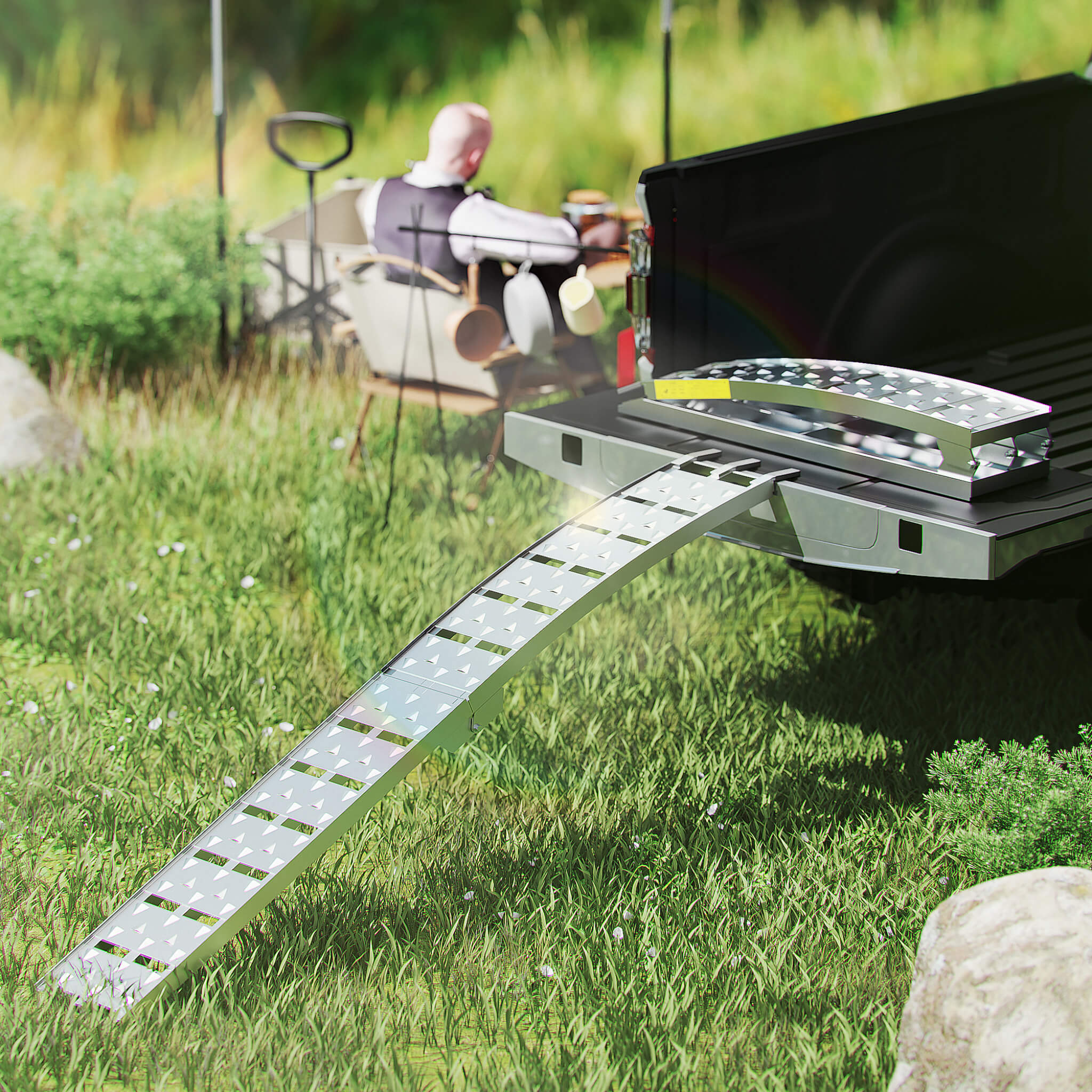 Heavy-Duty 1500LB 7.5FT Folding Aluminum Loading Ramps Set (SAK30158) – SAKSBY WHOLESALE, view 13