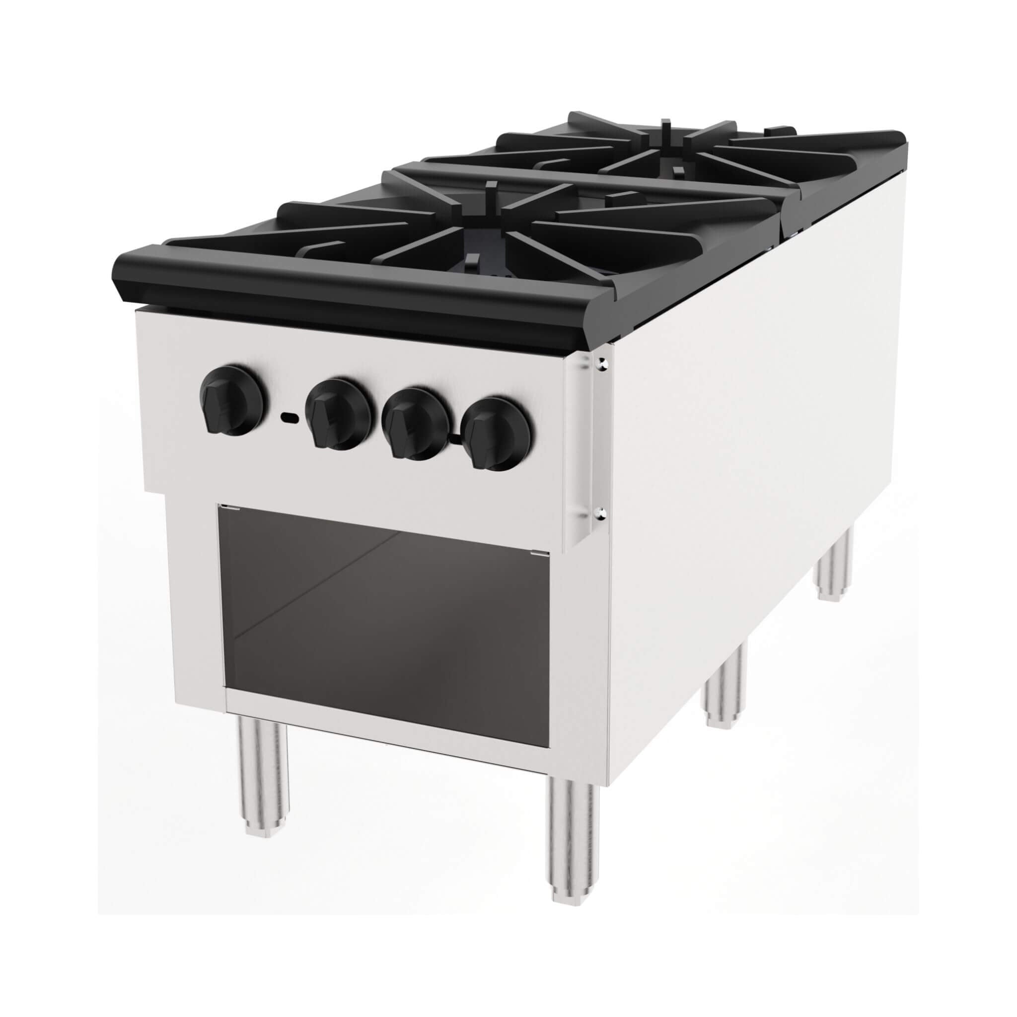 Heavy-Duty 18K BTU Commercial 2-Burner Stainless Steel Gas Stove Range (SAK40721) – SAKSBY WHOLESALE, view 7