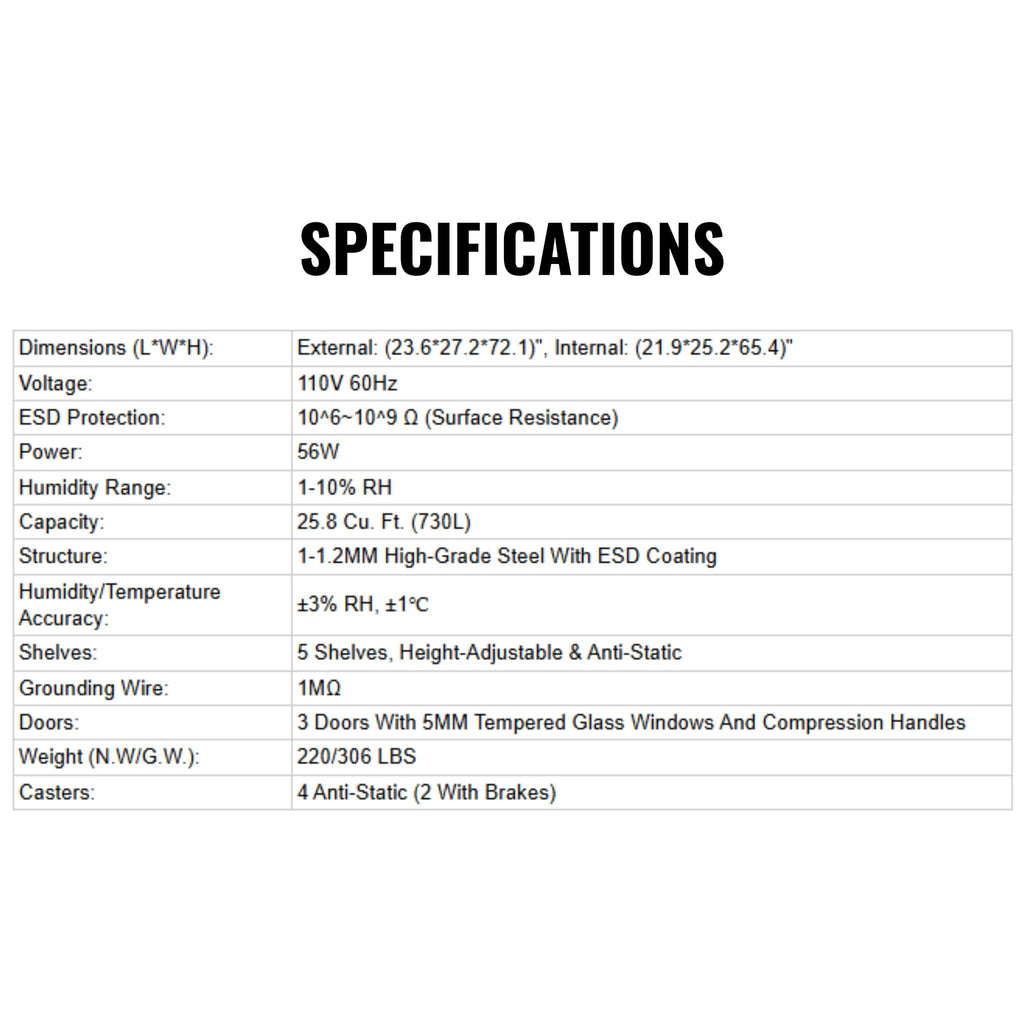 Heavy-Duty 192-Gallon Stainless Steel Nitrogen Dry Cabinet [1-10% RH] (SAK27184) – SAKSBY WHOLESALE, view 11