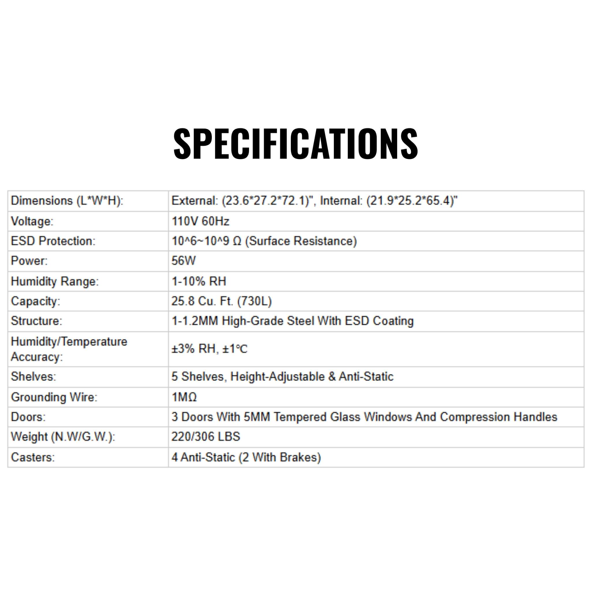 Heavy-Duty 192-Gallon Stainless Steel Nitrogen Dry Cabinet [1-10% RH] (SAK27184) – SAKSBY WHOLESALE, view 11