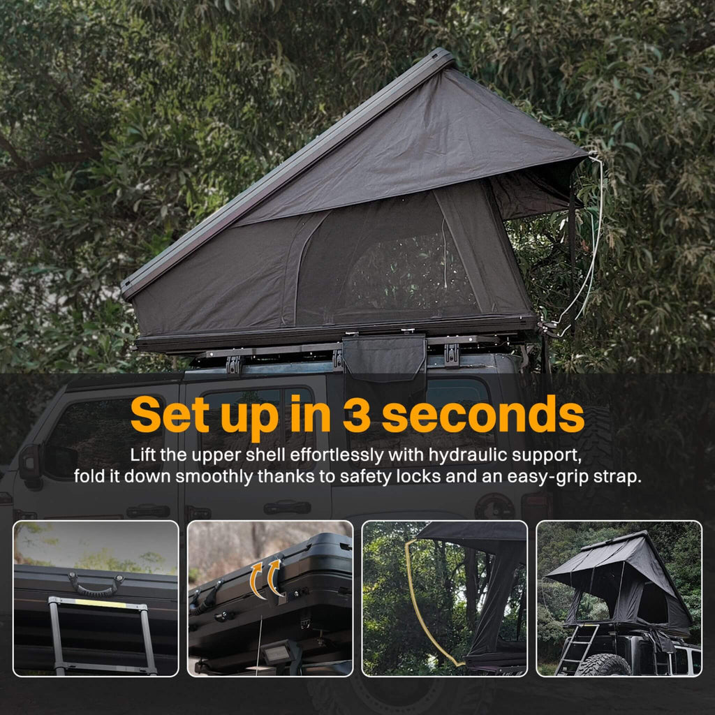 Trailora Altitude Heavy-Duty Hard-Shell Rooftop Tent With Ladder [2-3 Person] (SAK93120) – SAKSBY WHOLESALE, view 7