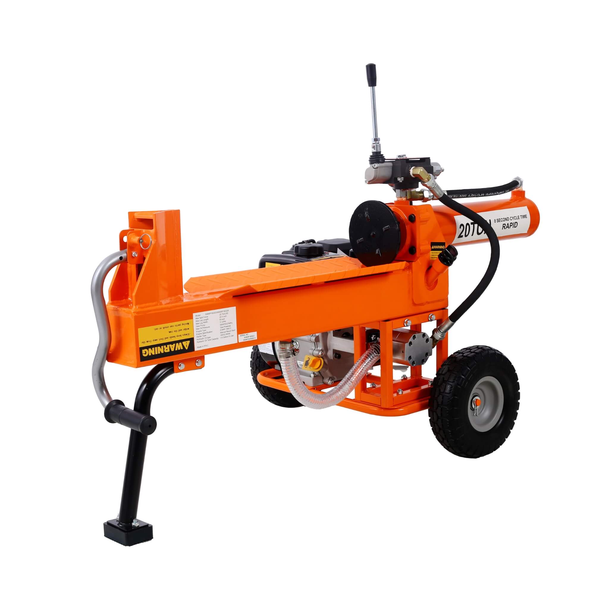 Heavy-Duty 20-Ton 7HP Portable Log Splitter With Auto-Return Hydraulic Ram (SAK15842) – SAKSBY WHOLESALE, view 8