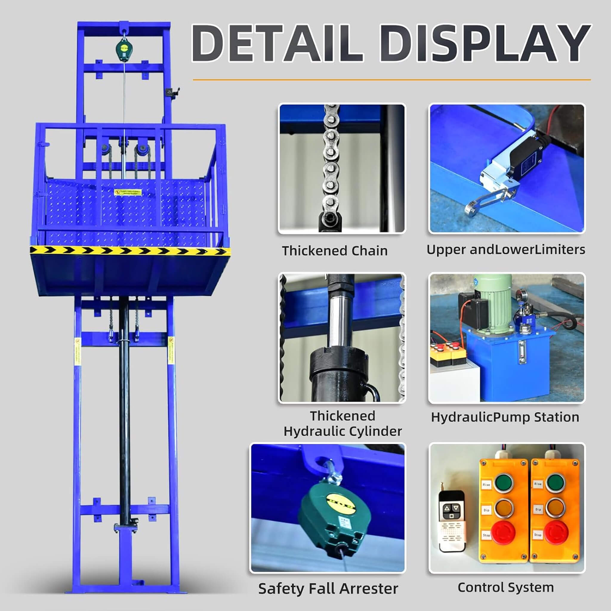 Heavy-Duty 2200 LBS Electric Hydraulic Lift Platform With Anti-Fall (SAK19456) – SAKSBY WHOLESALE, view 8