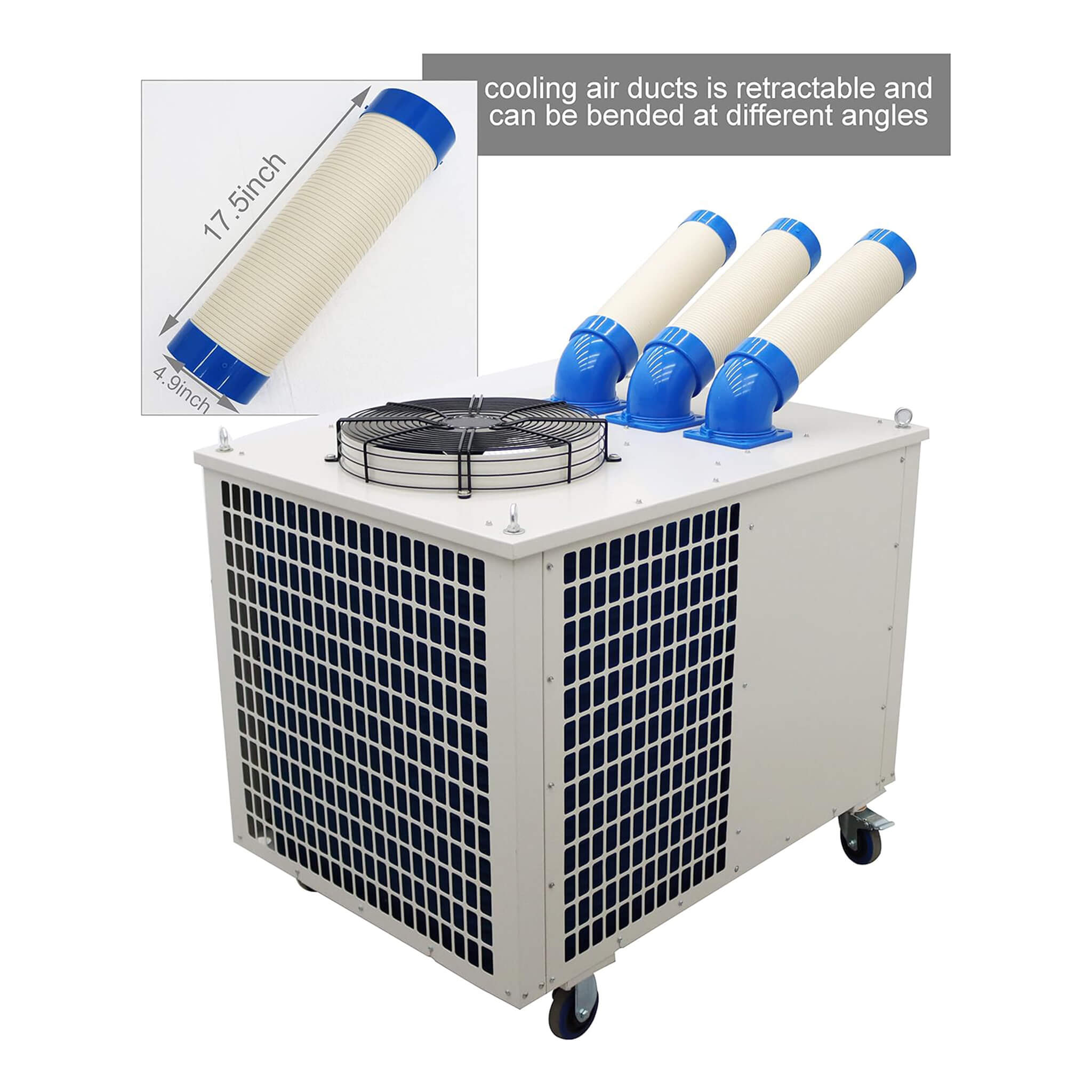 Heavy-Duty 220V Portable 29K BTU Outdoor Industrial Spot Cooler Air Conditioner [No Plug] (SAK18736) – SAKSBY WHOLESALE, view