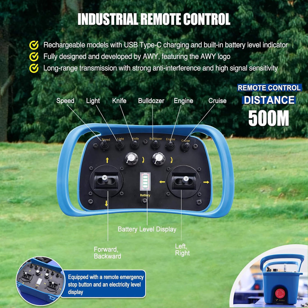 Heavy-Duty 224CC Remote-Controlled Lawn Mower With 21-Inch Deck & Industrial Remote (SAK90831) – SAKSBY WHOLESALE, view 5
