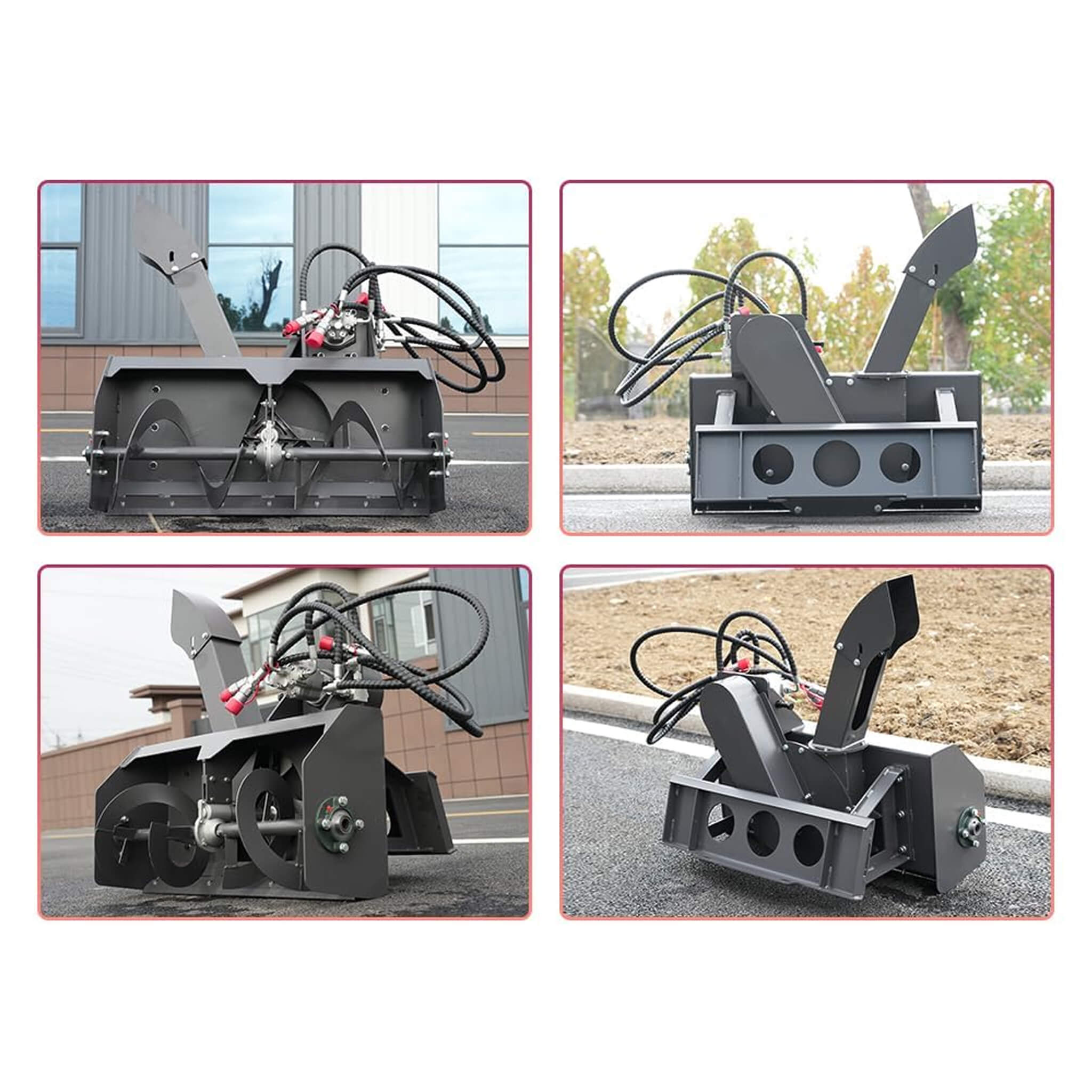 Heavy-Duty 23-Inch Skid Steer Snow Blower Attachment With Directional Chute (SAK94301) – SAKSBY WHOLESALE, view 4
