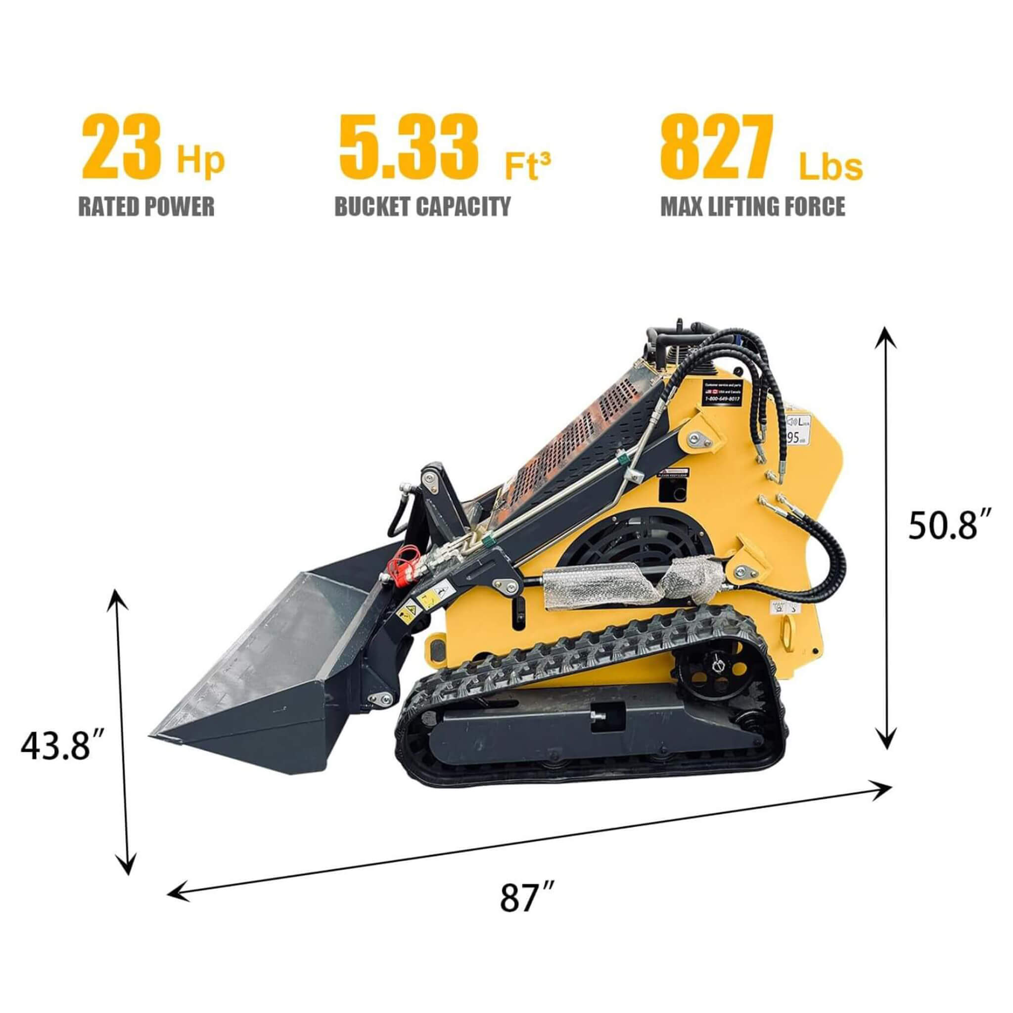 Heavy-Duty 23HP Mini Triangular Skid Steer Bucket Loader (SAK15873) – SAKSBY WHOLESALE, view 9