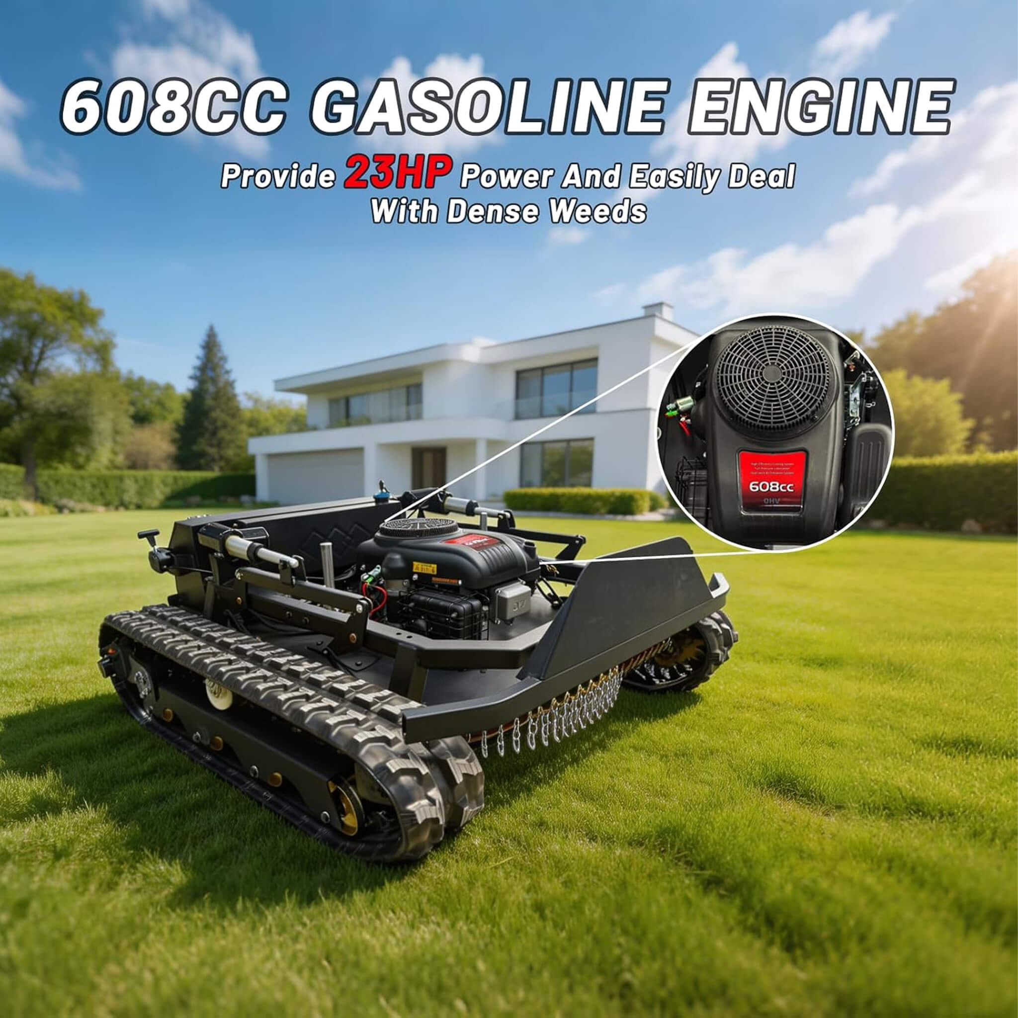 Heavy-Duty 23HP Remote-Controlled Track Mower With 35-Inch Deck (SAK62581) – SAKSBY WHOLESALE, view 5