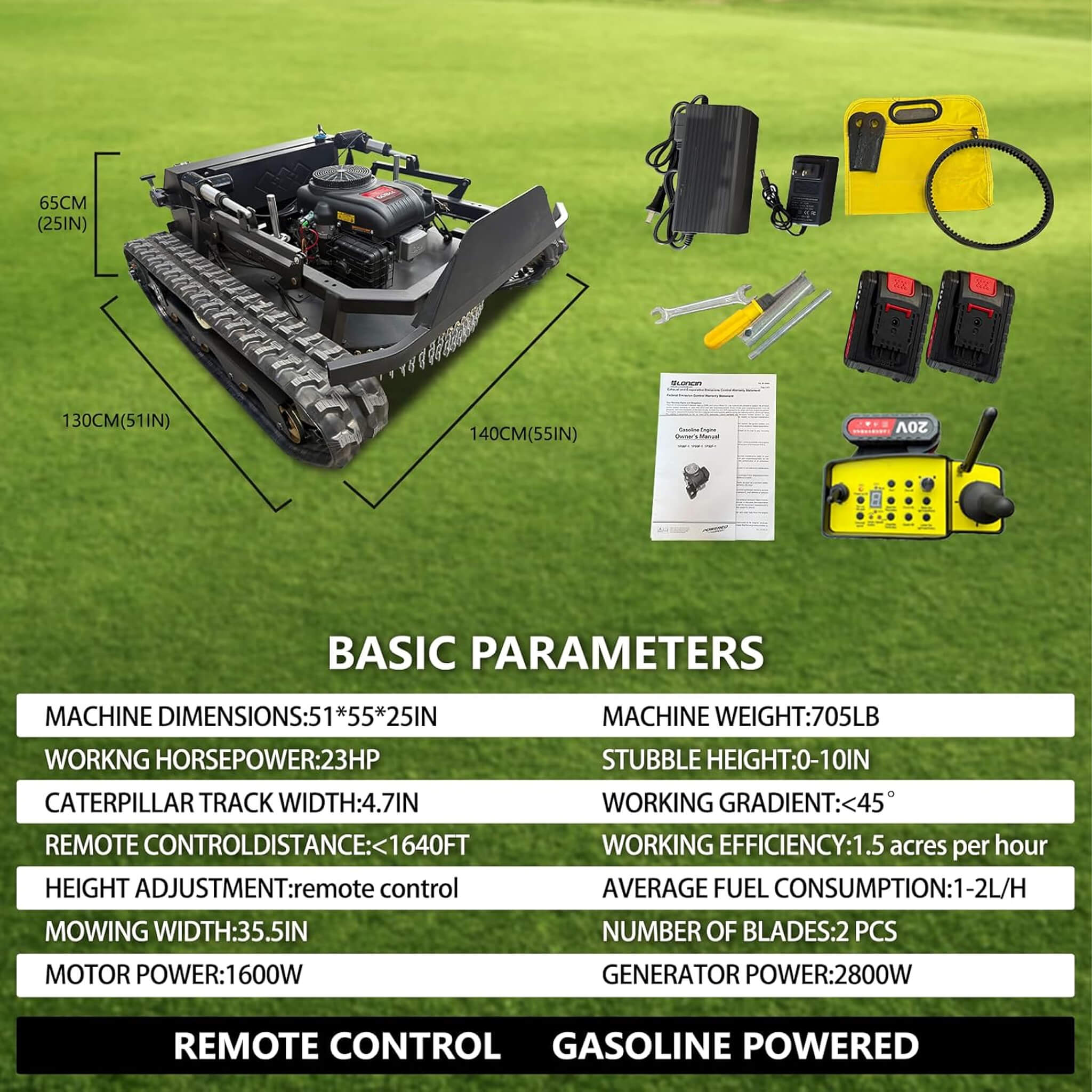 Heavy-Duty 23HP Remote-Controlled Track Mower With 35-Inch Deck (SAK62581) – SAKSBY WHOLESALE, view 10