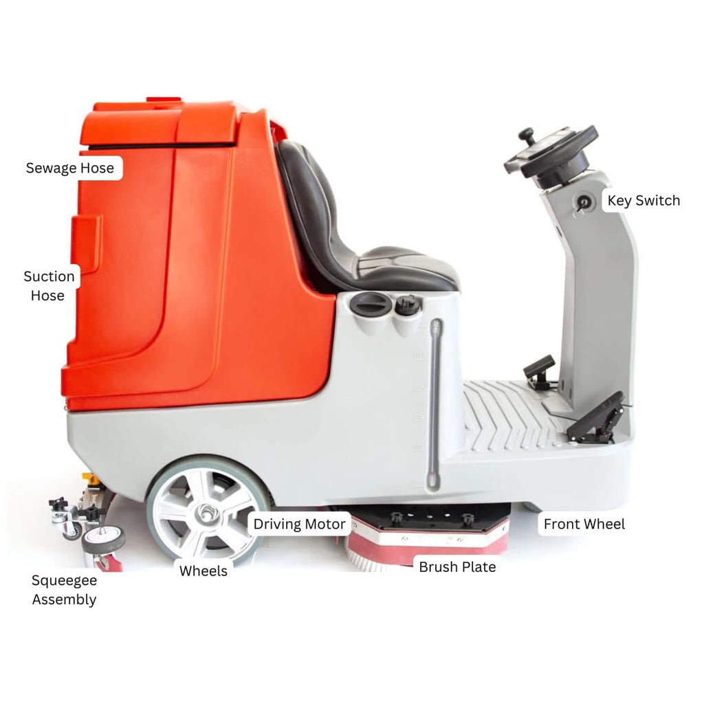 Heavy-Duty 34-Inch Industrial Ride-On Floor Scrubber Machine (SAK63290) – SAKSBY WHOLESALE, view 4