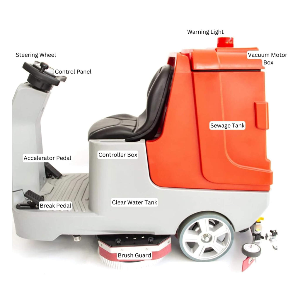 Heavy-Duty 34-Inch Industrial Ride-On Floor Scrubber Machine (SAK63290) – SAKSBY WHOLESALE, view 6