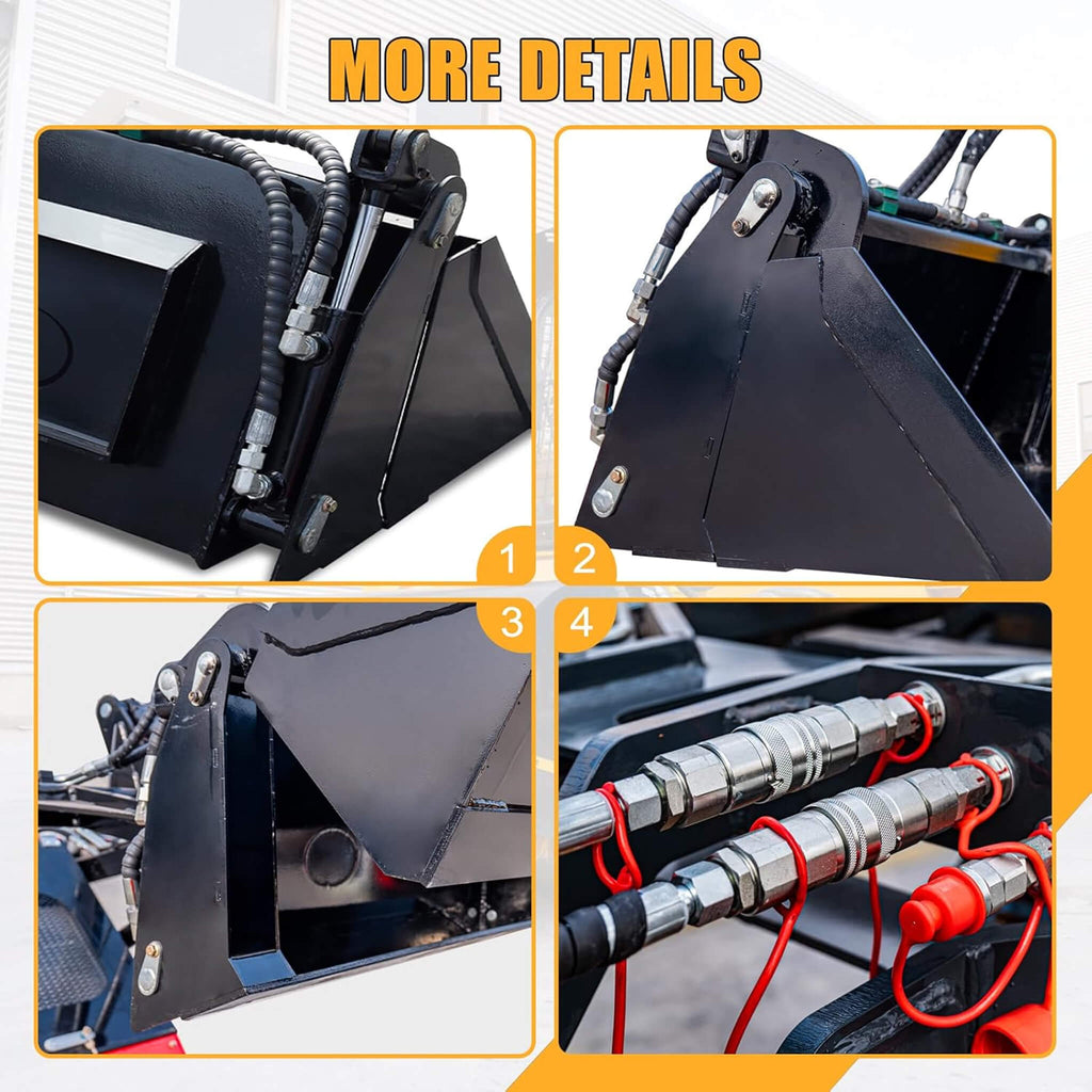 Heavy-Duty 4-In-1 Multipurpose Mini Skid Steer Bucket Combo Attachment (SAK12847) – SAKSBY WHOLESALE, view 4
