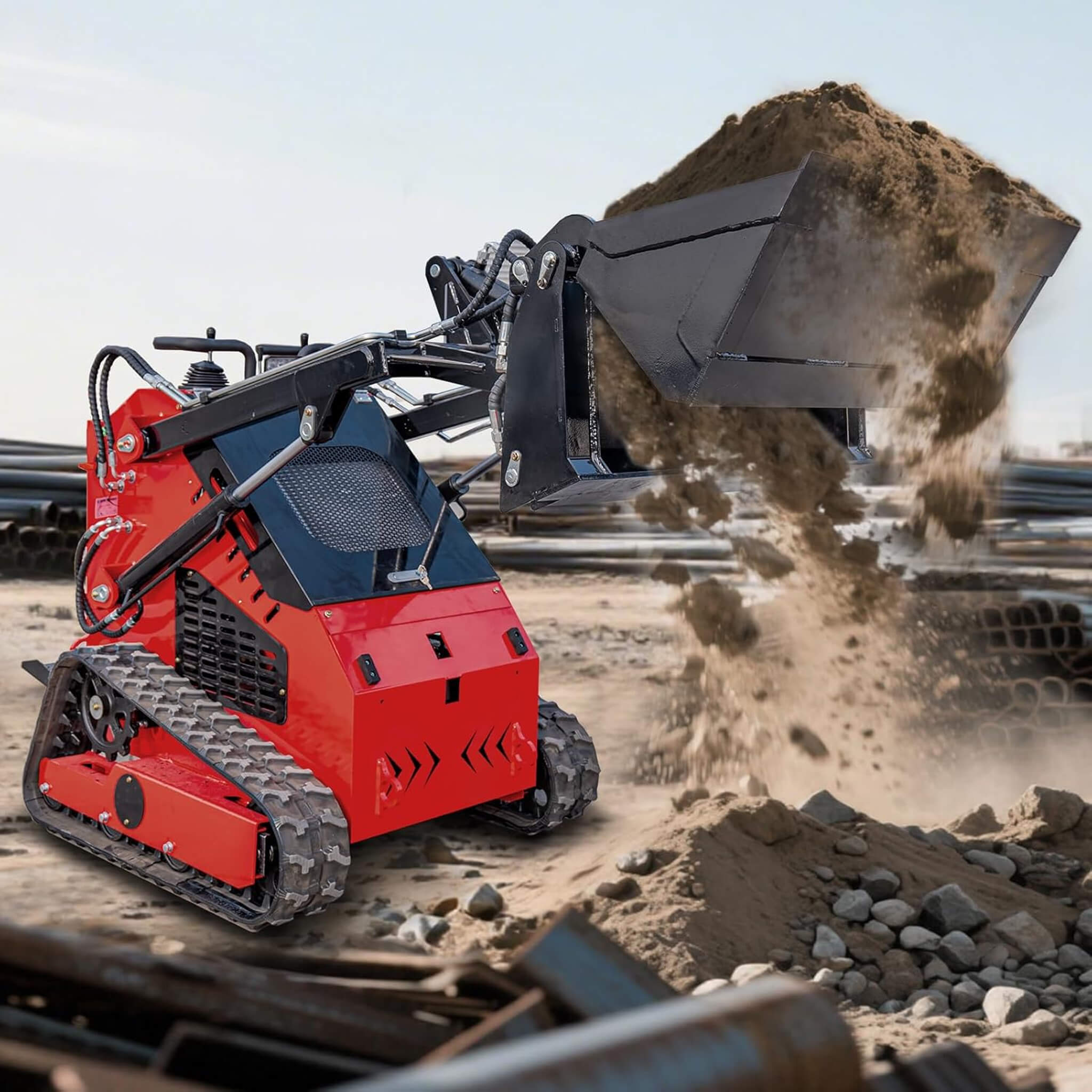 Heavy-Duty 4-In-1 Multipurpose Mini Skid Steer Bucket Combo Attachment (SAK12847) – SAKSBY WHOLESALE, view 3