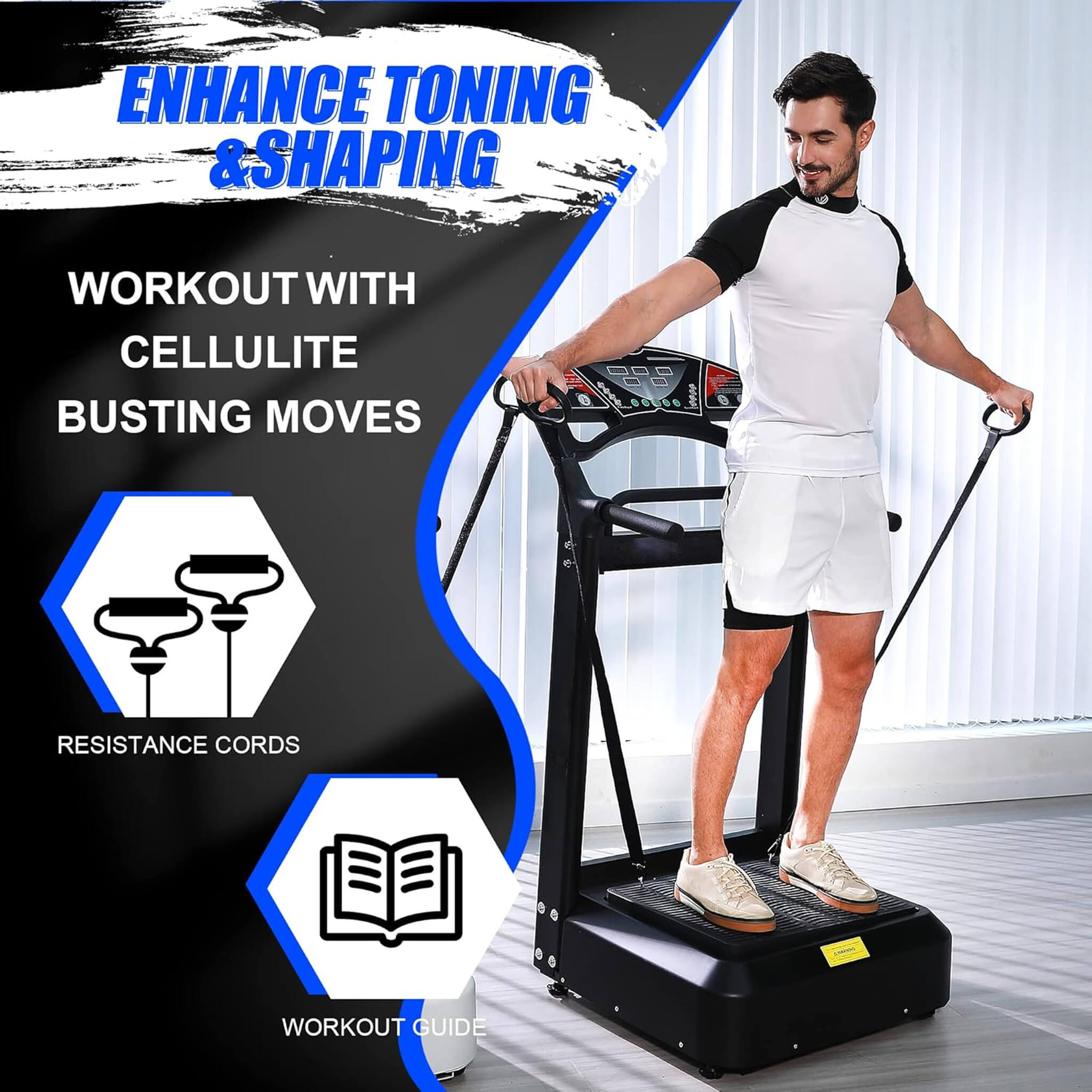 Rovix Heavy-Duty 400LBS Whole Body Vibration Plate Workout Machine (SAK57390) – SAKSBY WHOLESALE, view 4