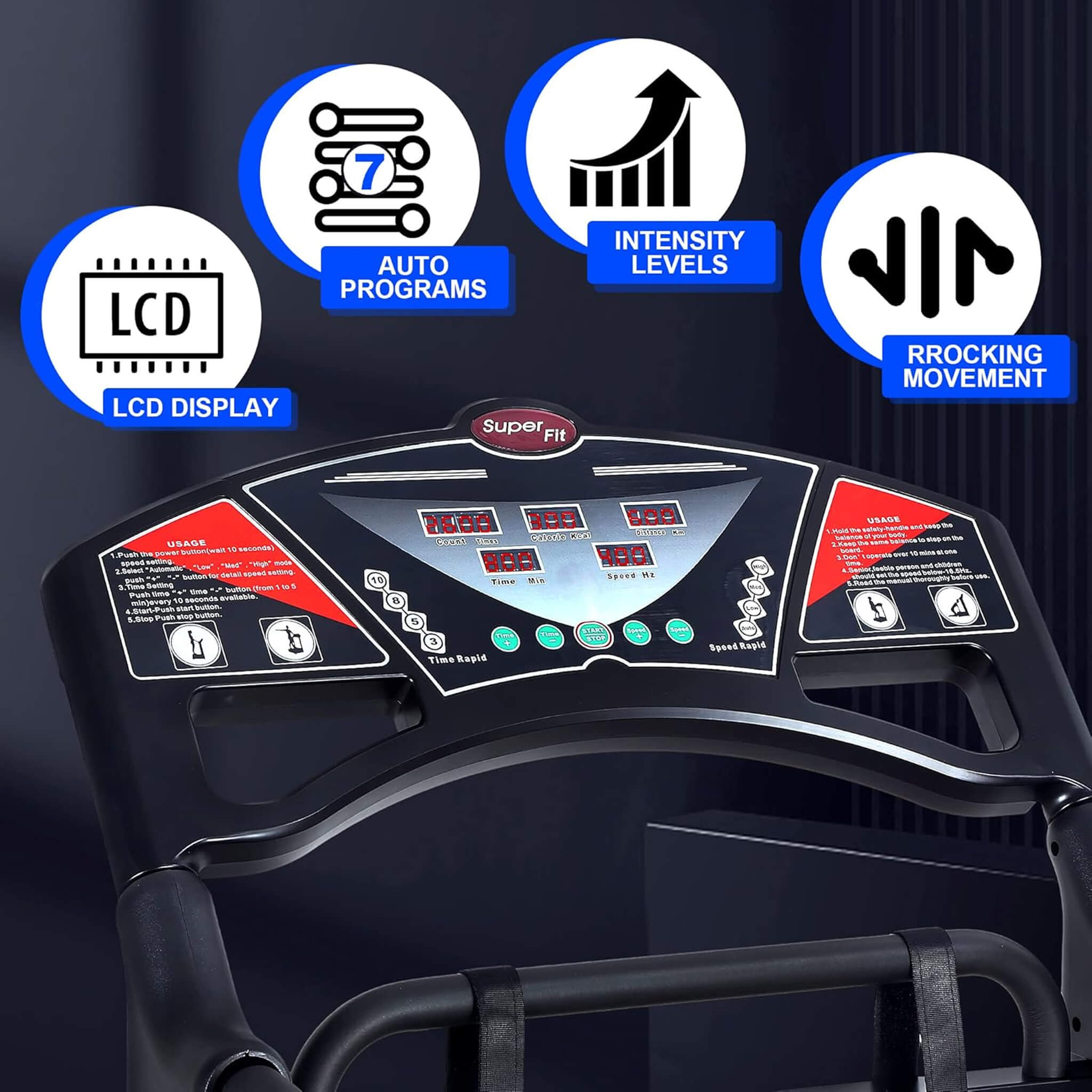 Rovix Heavy-Duty 400LBS Whole Body Vibration Plate Workout Machine (SAK57390) – SAKSBY WHOLESALE, view 3