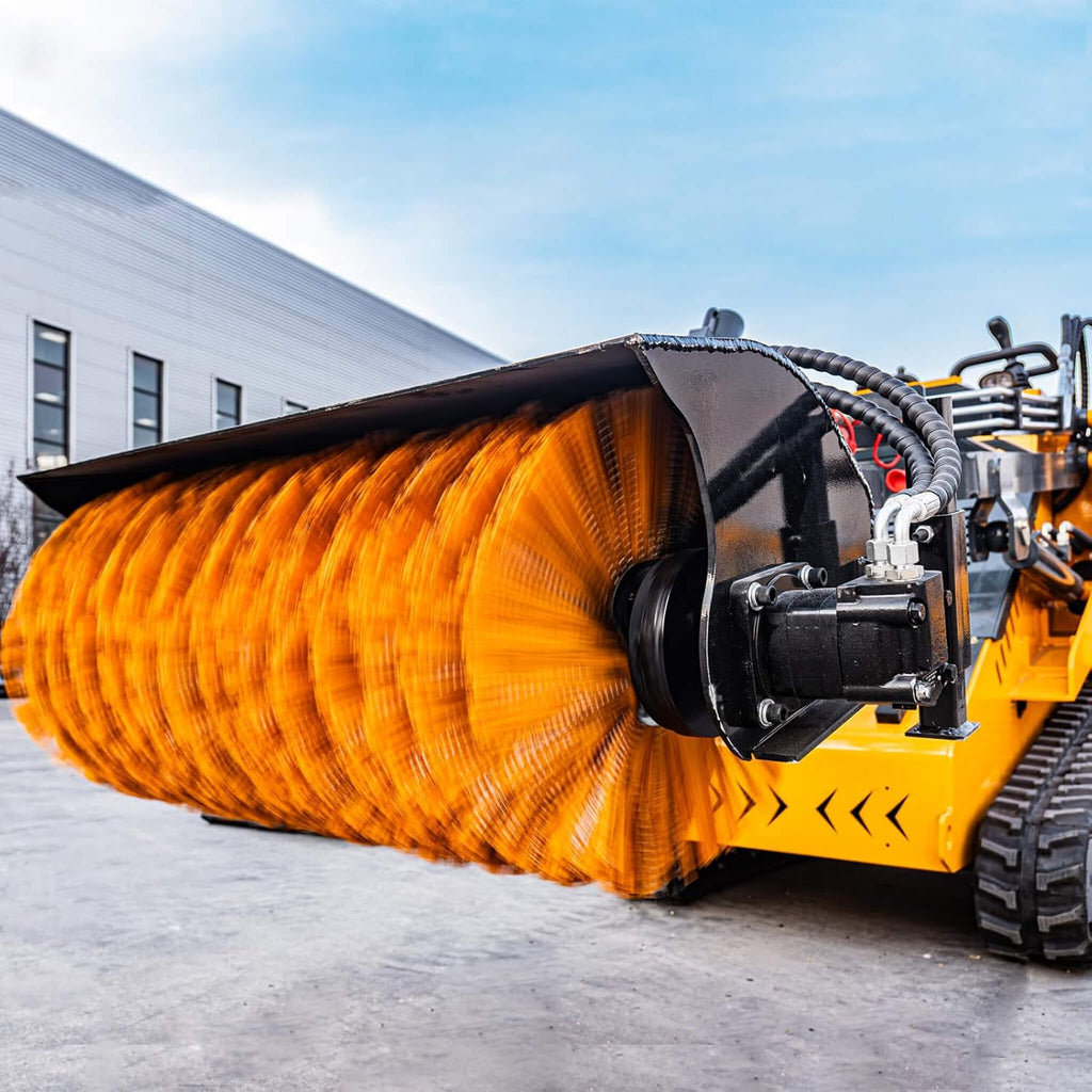 Heavy-Duty 41-Inch Hydraulic Skid Steer Broom Sweeper Attachment With Angle Tilt (SAK20963) – SAKSBY WHOLESALE, view 3