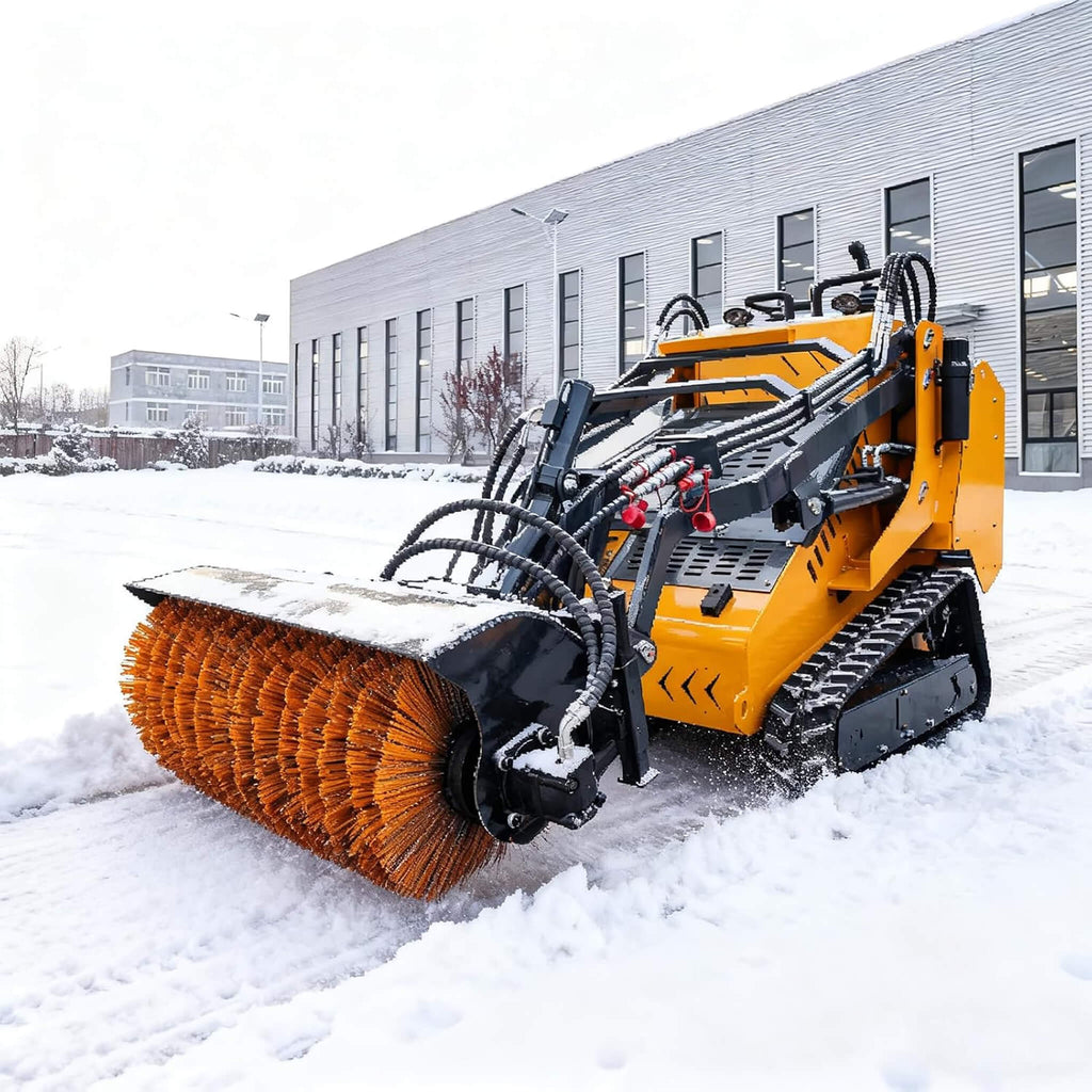 Heavy-Duty 41-Inch Hydraulic Skid Steer Broom Sweeper Attachment With Angle Tilt (SAK20963) – SAKSBY WHOLESALE, view 4