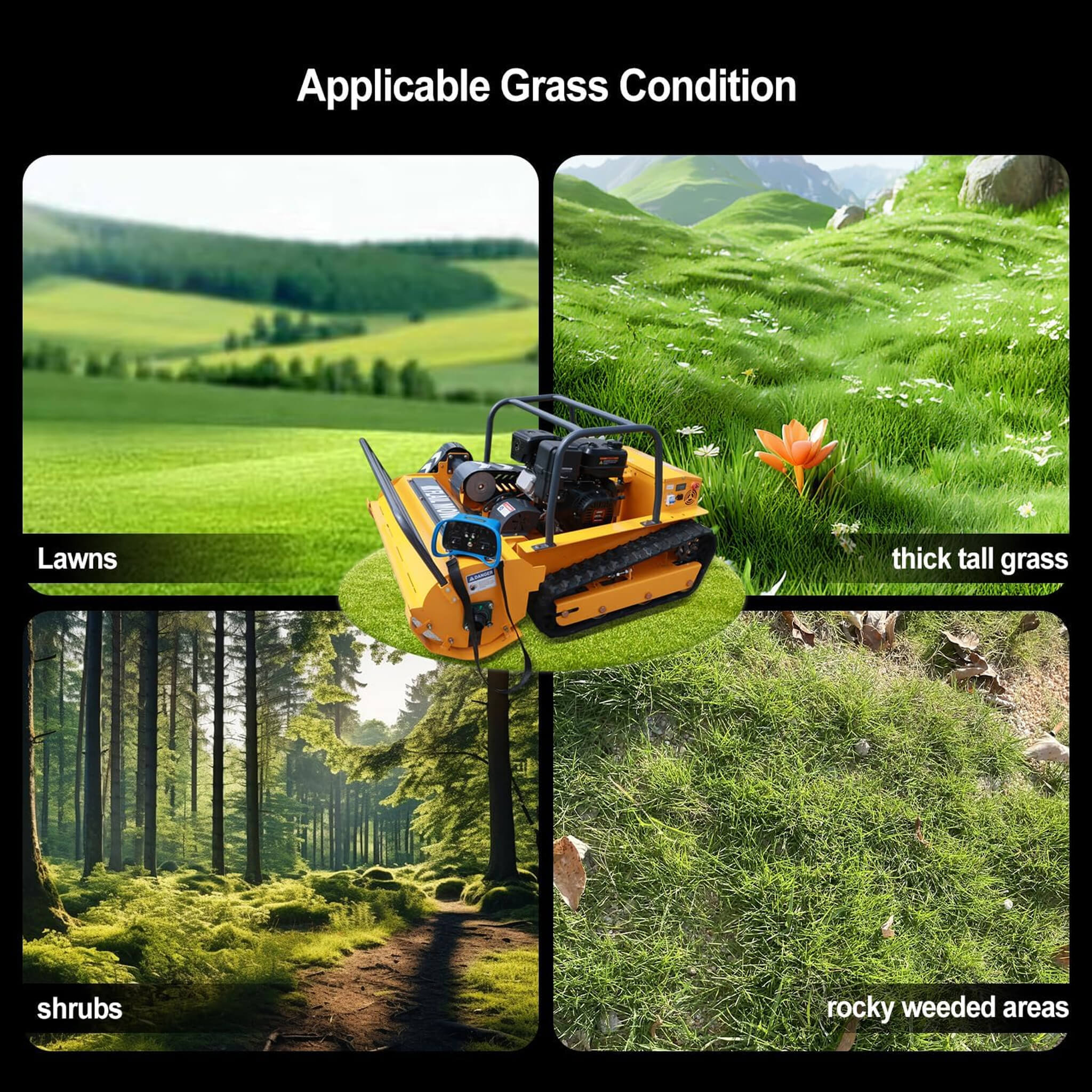 Heavy-Duty 459CC Commercial Remote-Controlled Hybrid Mower (SAK68124) – SAKSBY WHOLESALE, view 9
