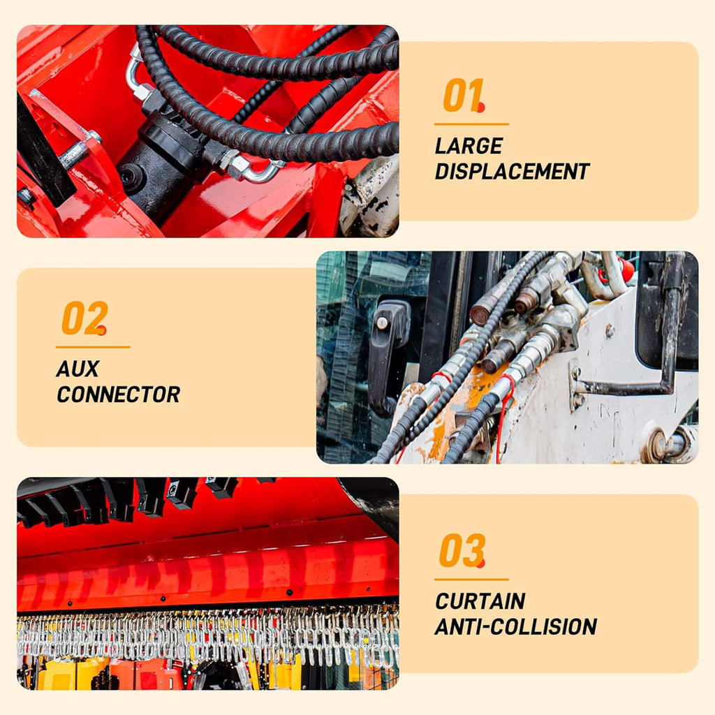Heavy-Duty 46-Inch Drum Forestry Skid Steer Mulcher Attachment (SAK30495) – SAKSBY WHOLESALE, view 6