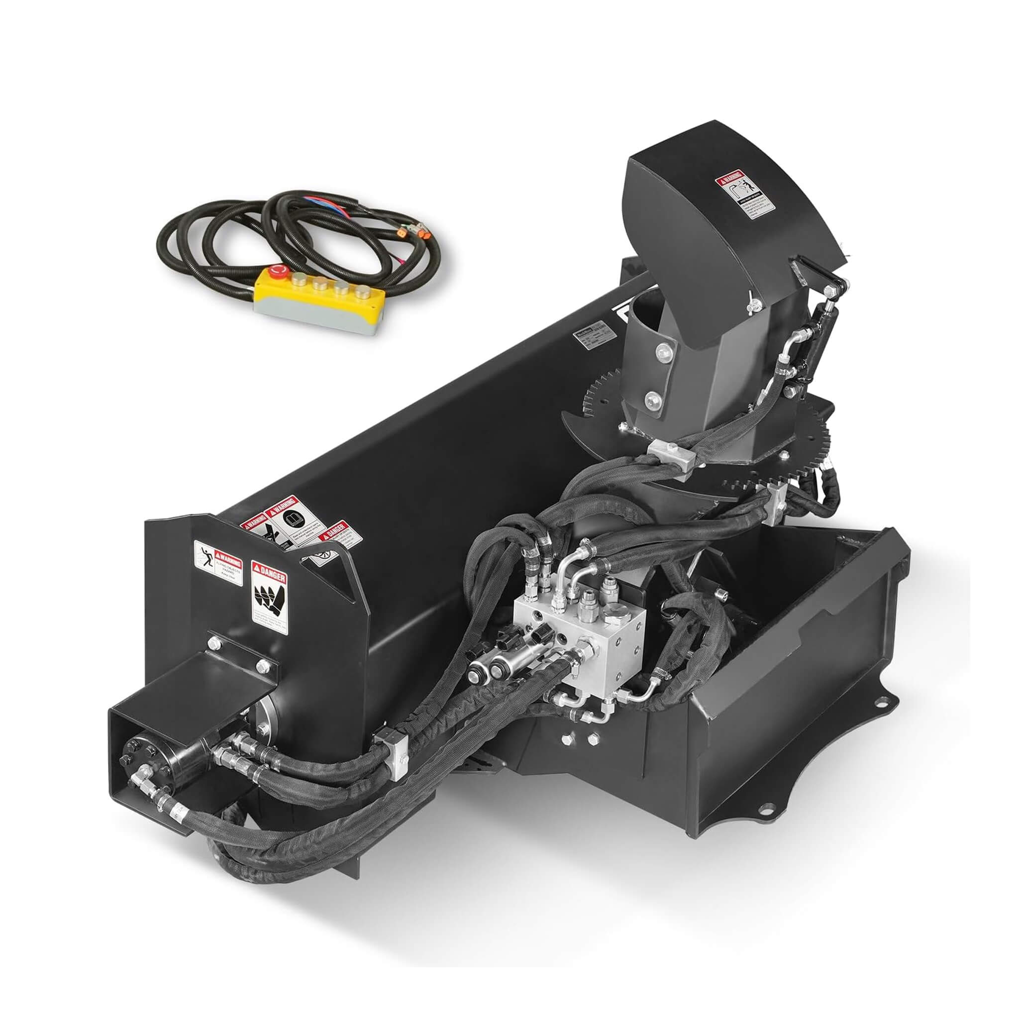 Heavy-Duty 48-Inch Remote Control Hydraulic Mini Skid Steer Snow Blower Attachment (SAK34782) – SAKSBY WHOLESALE, view 4