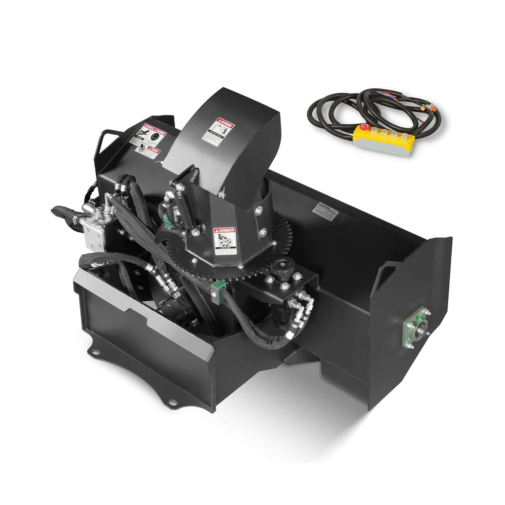 Heavy-Duty 48-Inch Remote Control Hydraulic Mini Skid Steer Snow Blower Attachment (SAK34782) – SAKSBY WHOLESALE, view 3