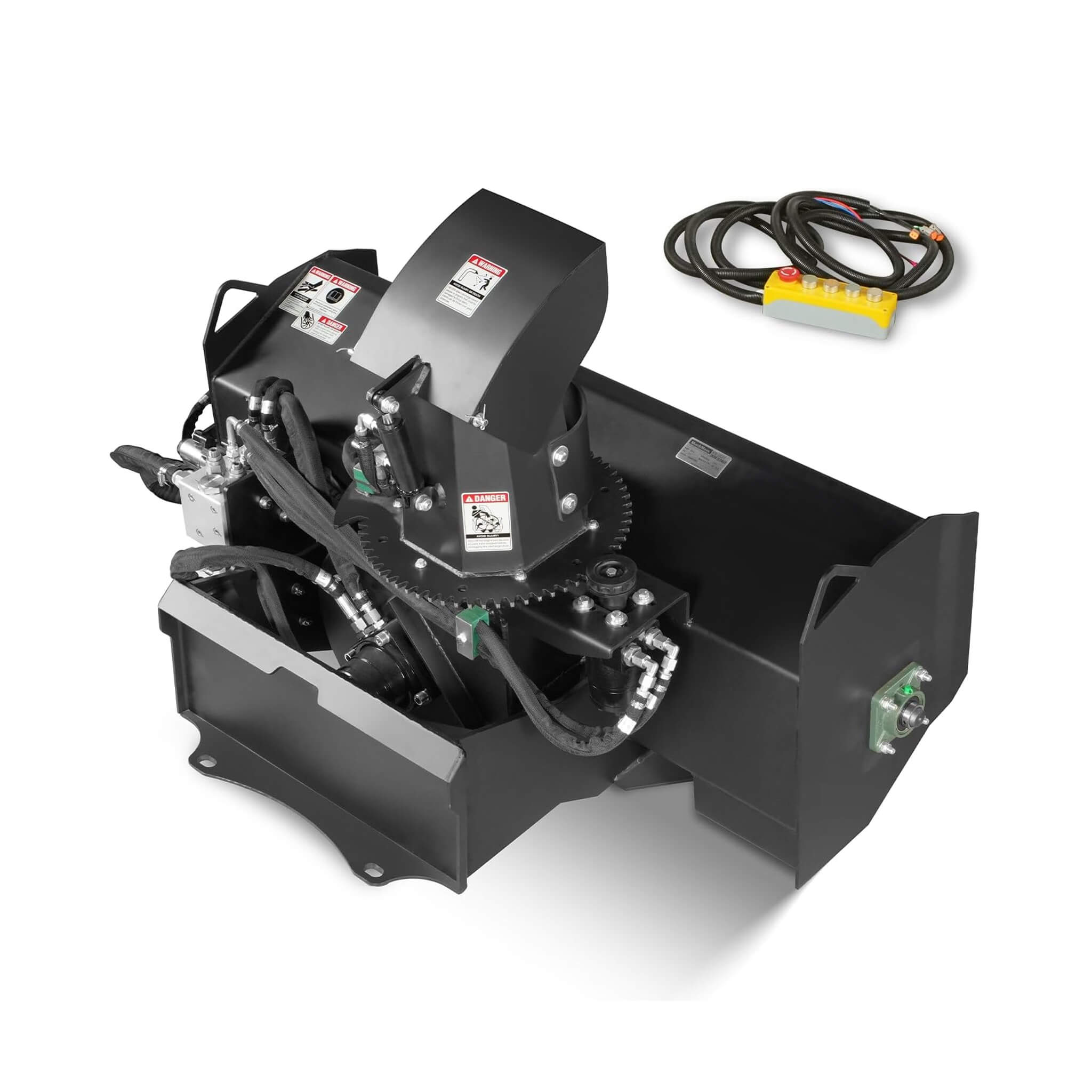Heavy-Duty 48-Inch Remote Control Hydraulic Mini Skid Steer Snow Blower Attachment (SAK34782) – SAKSBY WHOLESALE, view 3