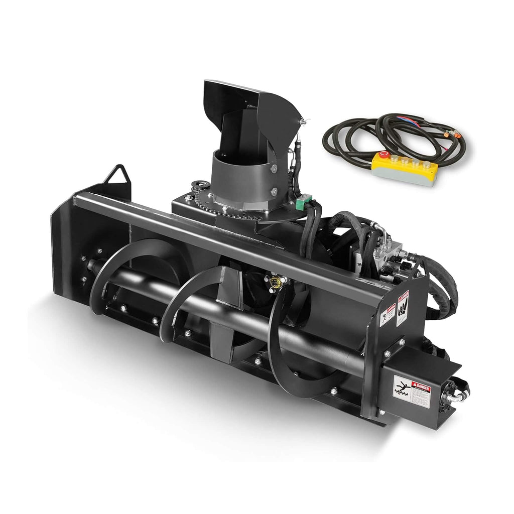 Heavy-Duty 48-Inch Remote Control Hydraulic Mini Skid Steer Snow Blower Attachment (SAK34782) – SAKSBY WHOLESALE, view 7