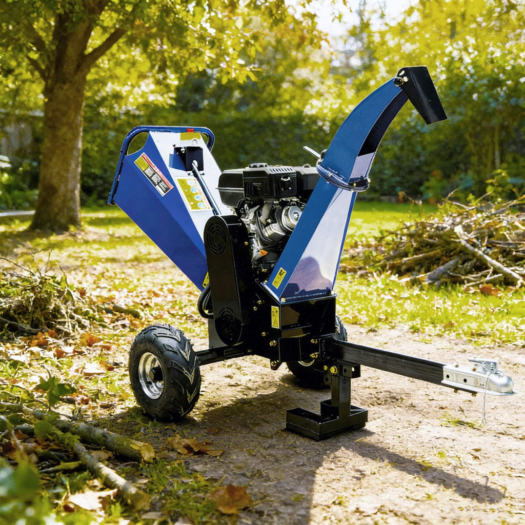 Heavy-Duty 5-Inch 15HP 420CC Gas Drum Wood Chipper Shredder With Electric Start And Tow Hitch (SAK48652) – SAKSBY WHOLESALE, 